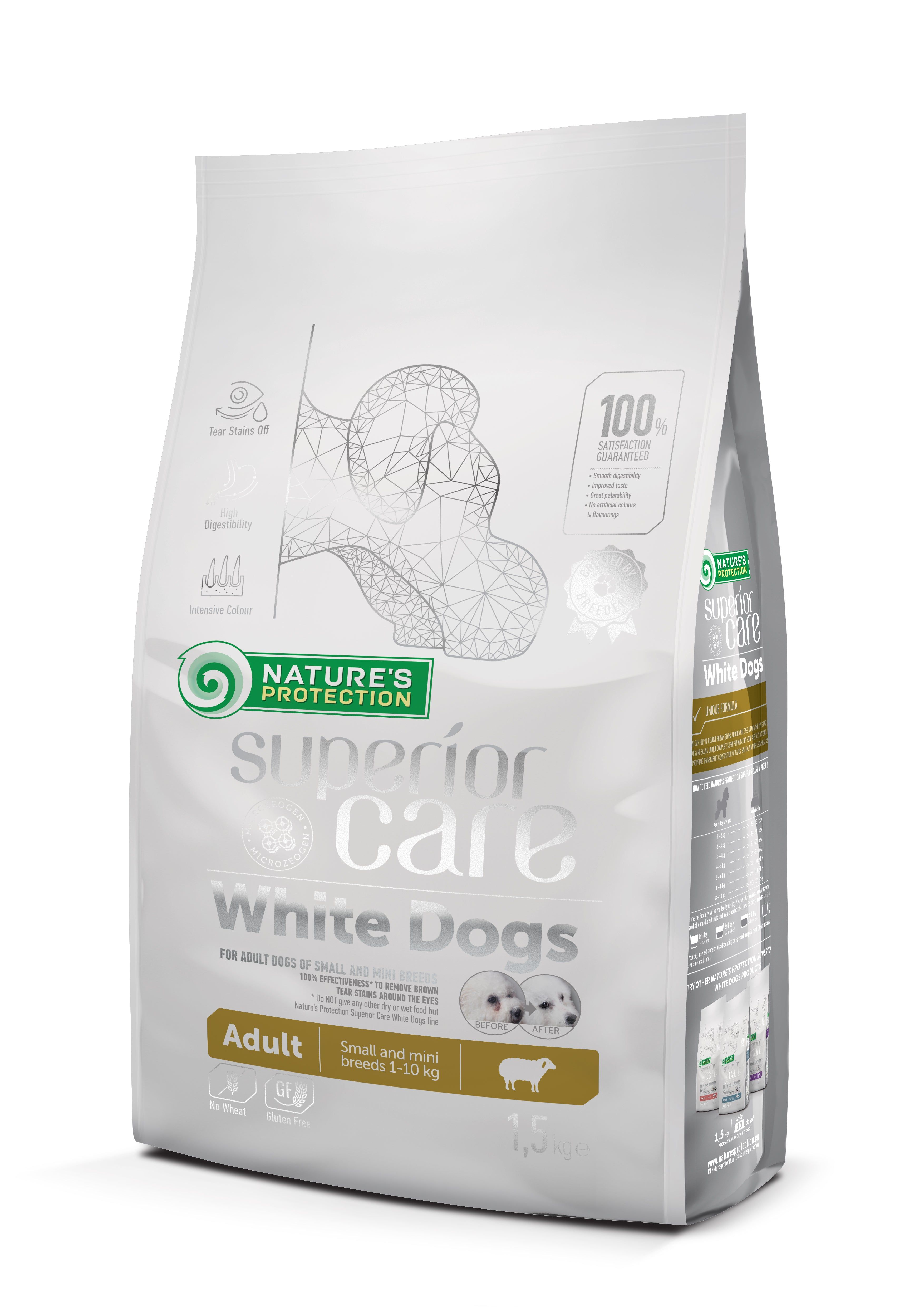 Nature's Protection White Dog Lamb Small Breed 1,5 Kg