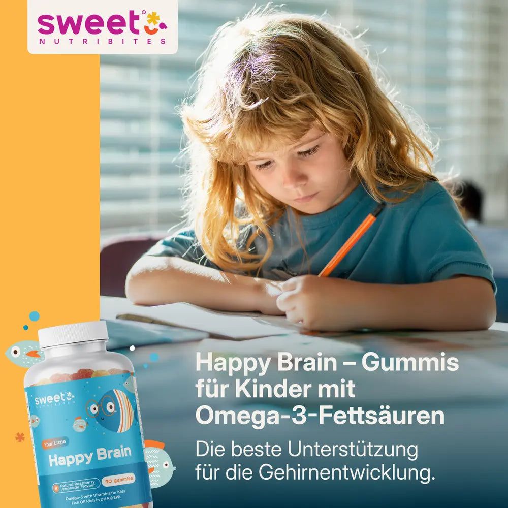 Sweet Nutribites Happy Brain – Gummis für Kinder mit Omega-3