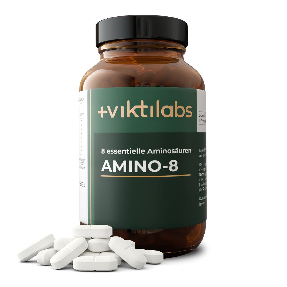 Viktilabs Amino 8: Perfekte Kombination aller essentiellen Aminosäuren nach Prof. Dr. Lucà-Moretti
