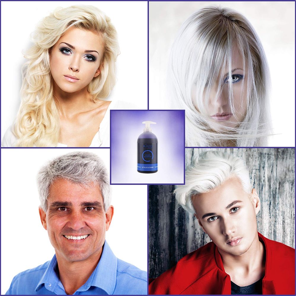Style & Care Silber Shampoo Anti Gelbstich Shampoo für graues, hell gefärbtes oder blondes Haar