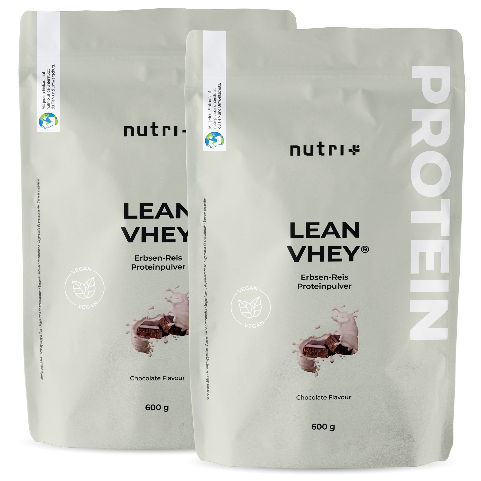 Nutri+ Proteinpulver Erbse Reis -  Lean Vhey