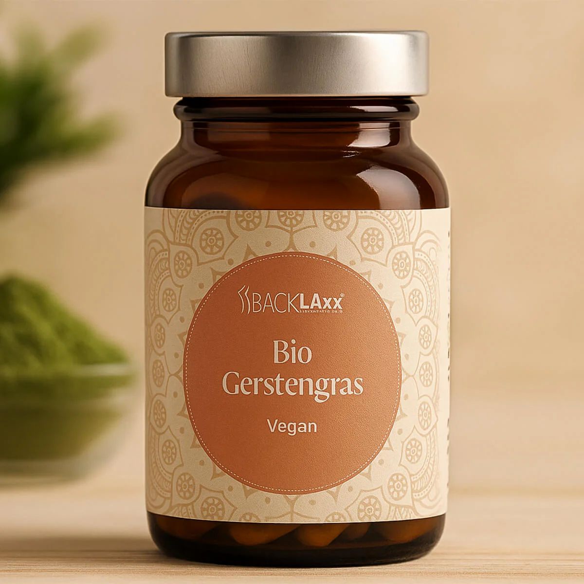Bio Gerstengras Kapseln - 1500 mg pro Tagesdosis, 300 Kapseln, vegan - BACKLAxx®