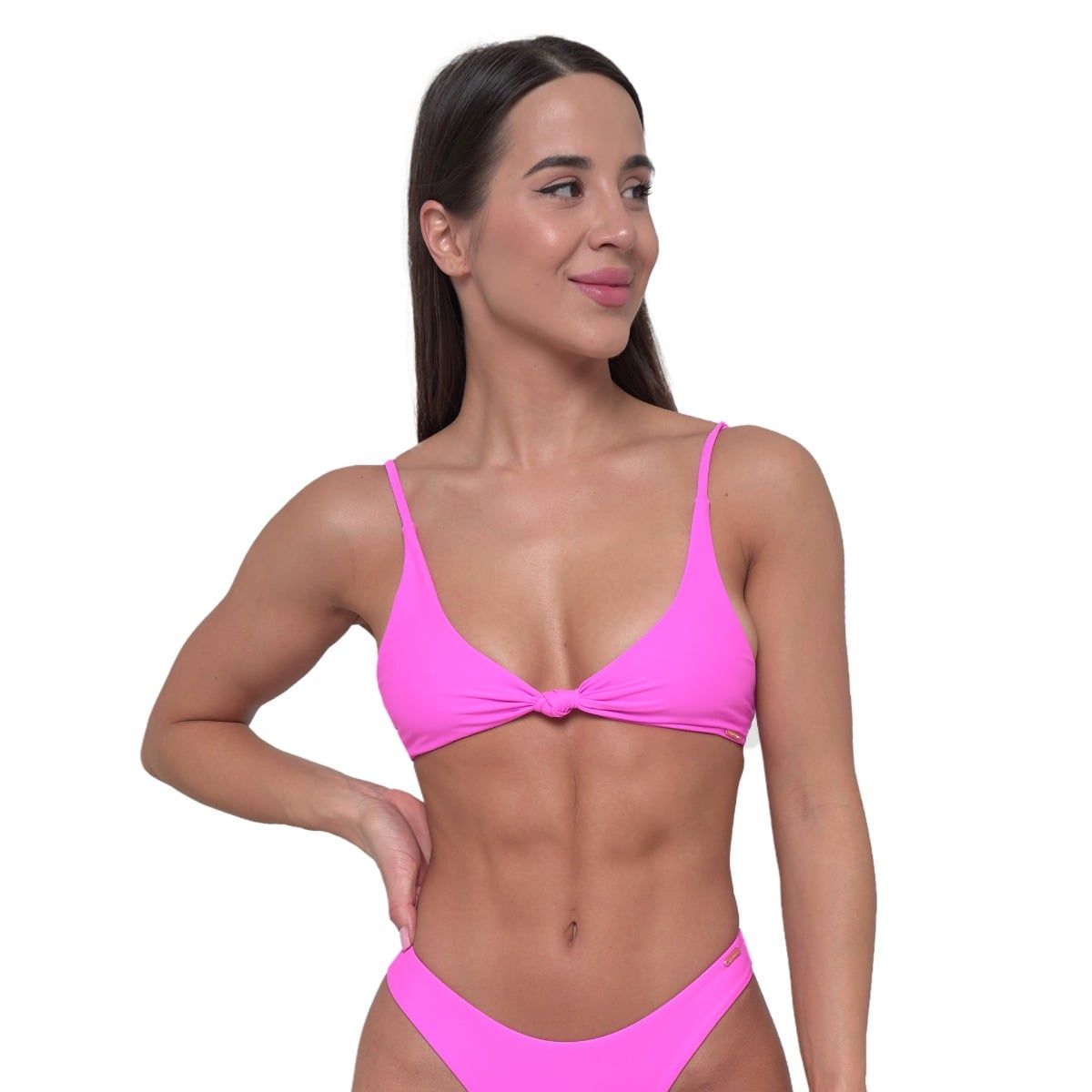 GymBeam Bikini-Oberteil Damen CURACAO mit Knotendetail Pink