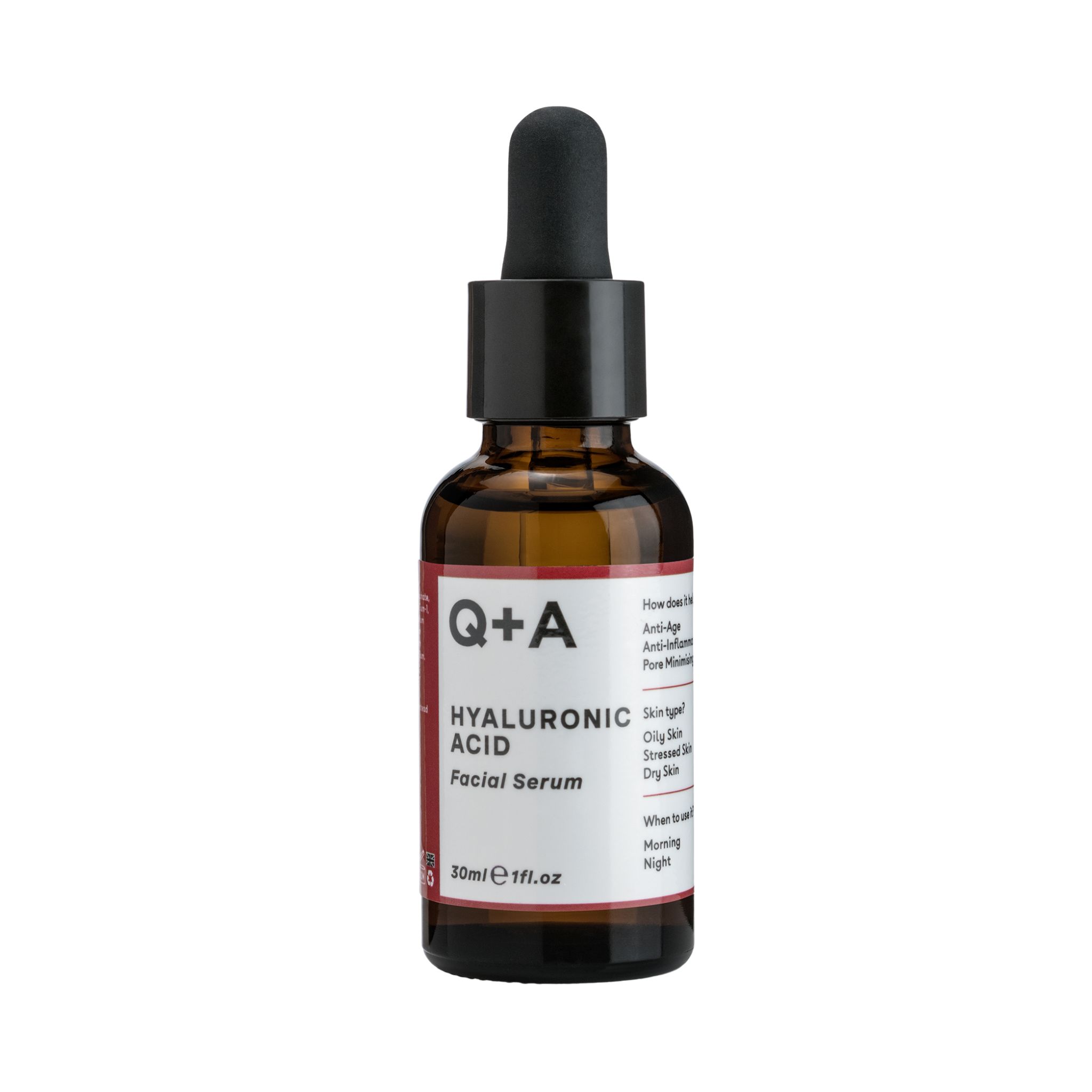 Q + A Skin, Hyaluronic Acid Facial Serum 30 ml