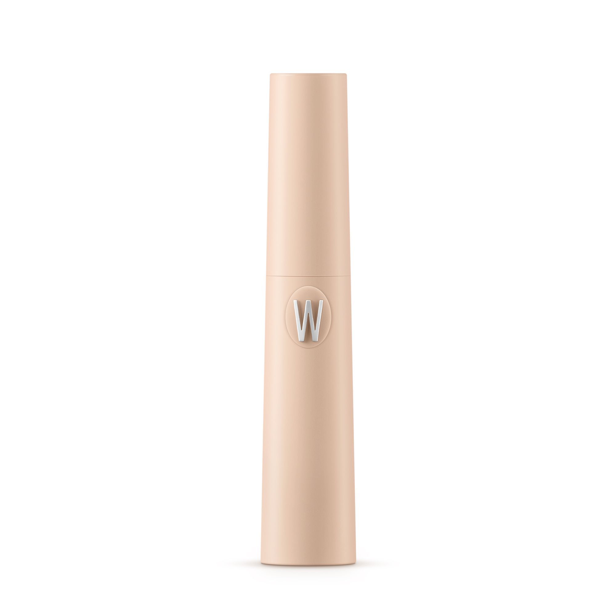 Correttore Radiant Stick di WYCON Cosmetics. Il correttore è confezionato in un involucro beige. Sullo stick è visibile una "W" bianca. Il correttore è di forma cilindrica.