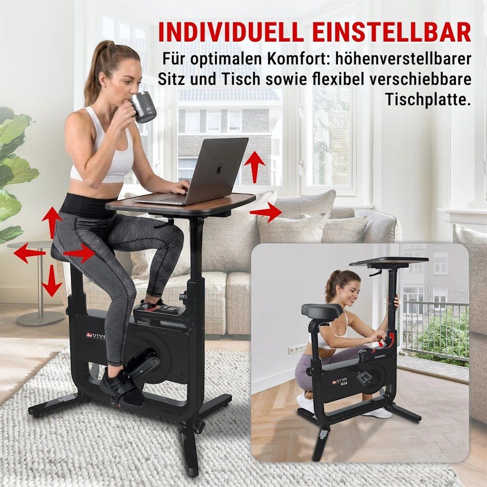 AsVIVA Desk-Bike H26: Individuell einstellbar für optimalen Komfort. Sitz und Tisch flexibel.