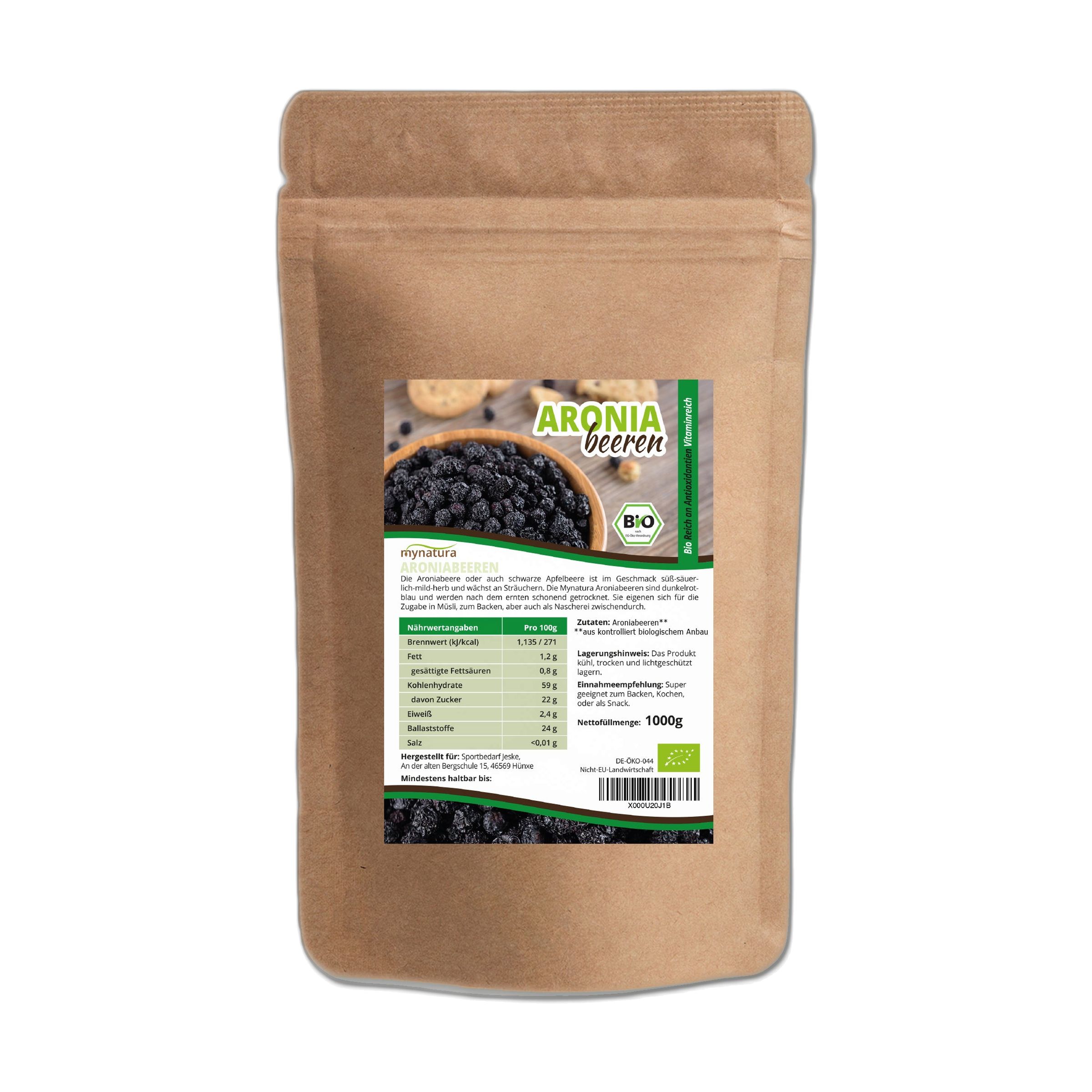 Mynatura getrocknete Bio Aroniabeeren 2000 g