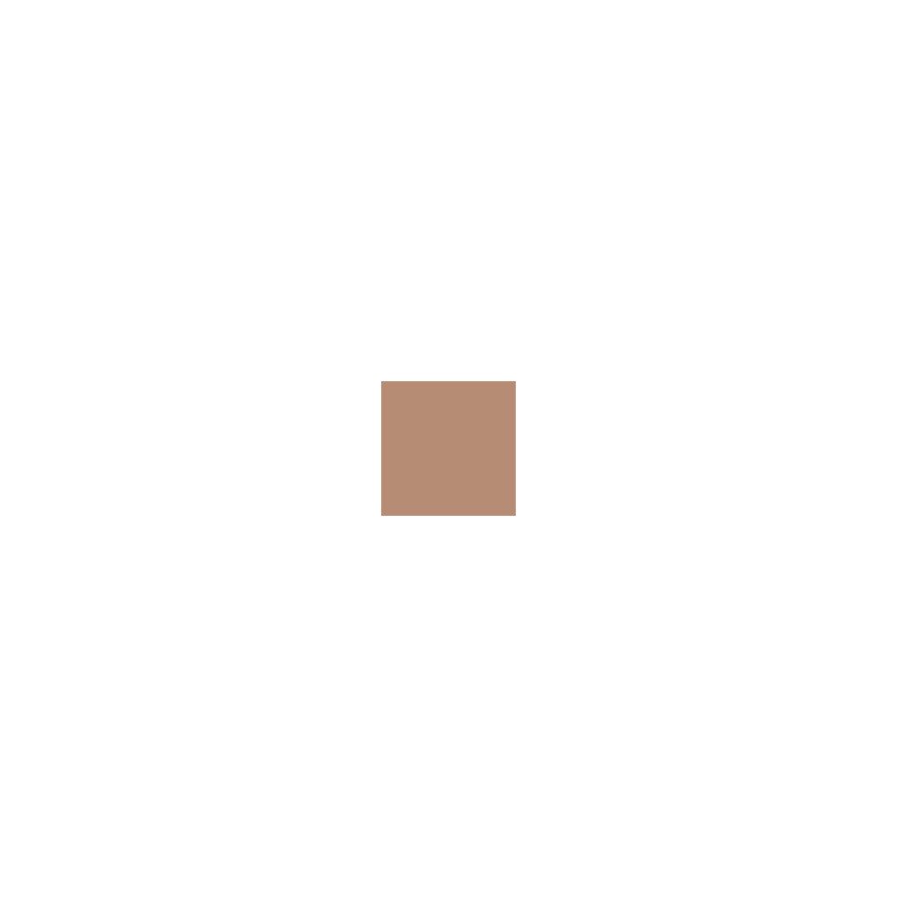 Quadratische Probe des Concealers. Farbe: hellbraun.