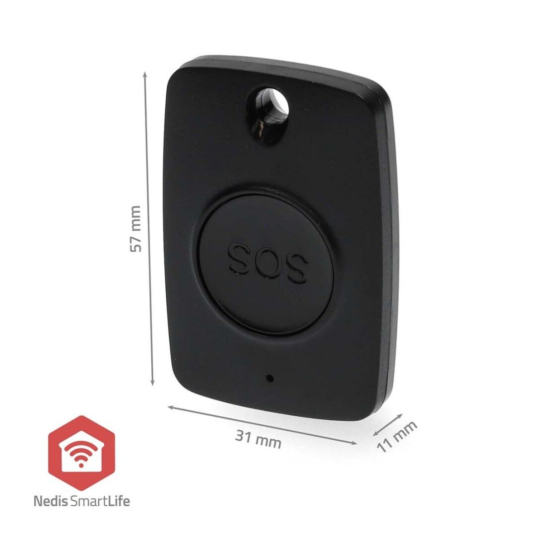Nedis Smart-Panik-Knopf / Zigbee 3.0 / Batterietyp – Energie: CR2450 / Schwarz