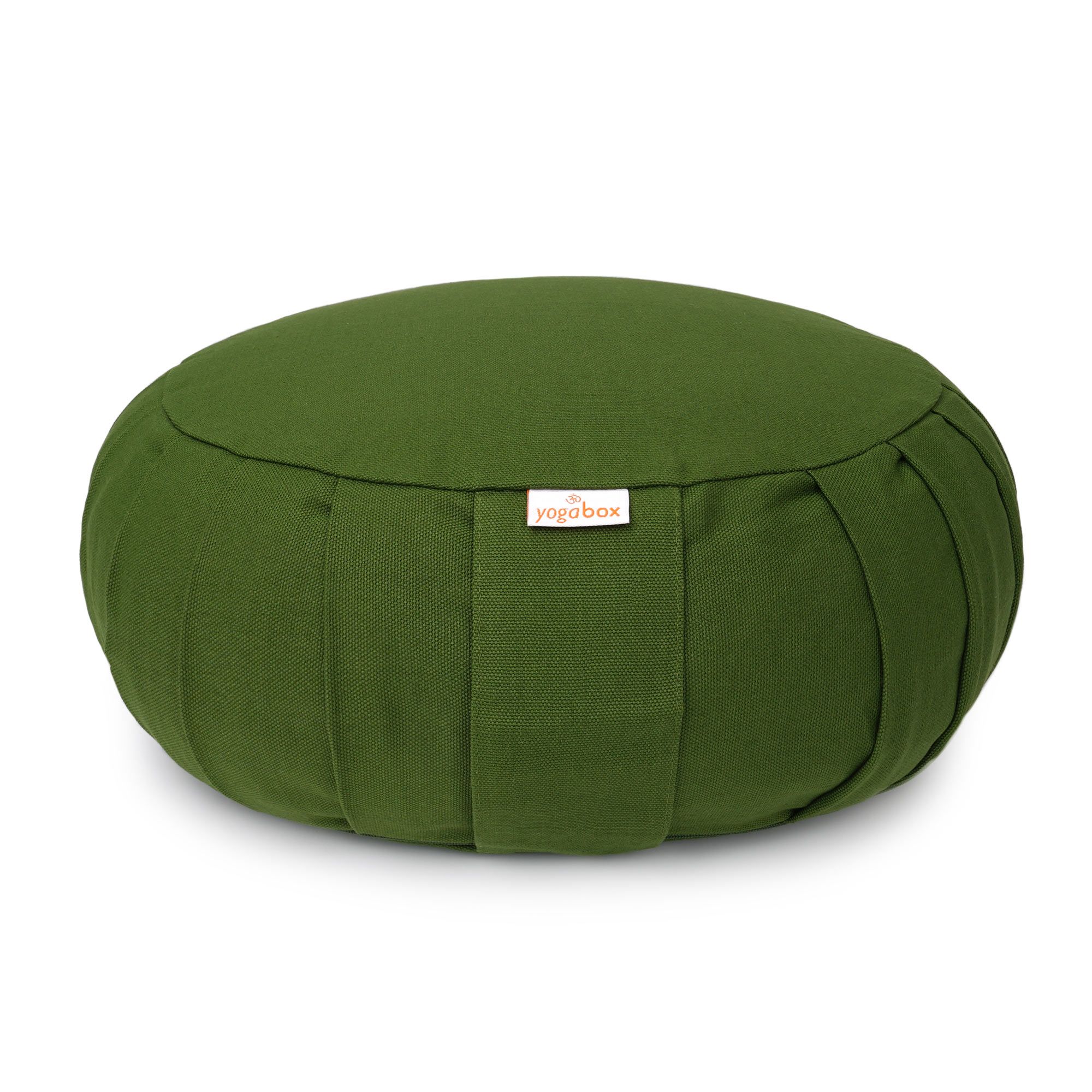 yogabox Meditationskissen / Yogakissen Zafu BASIC mit ZIP - olivgrün - 31 x 31 x 15,0 cm
