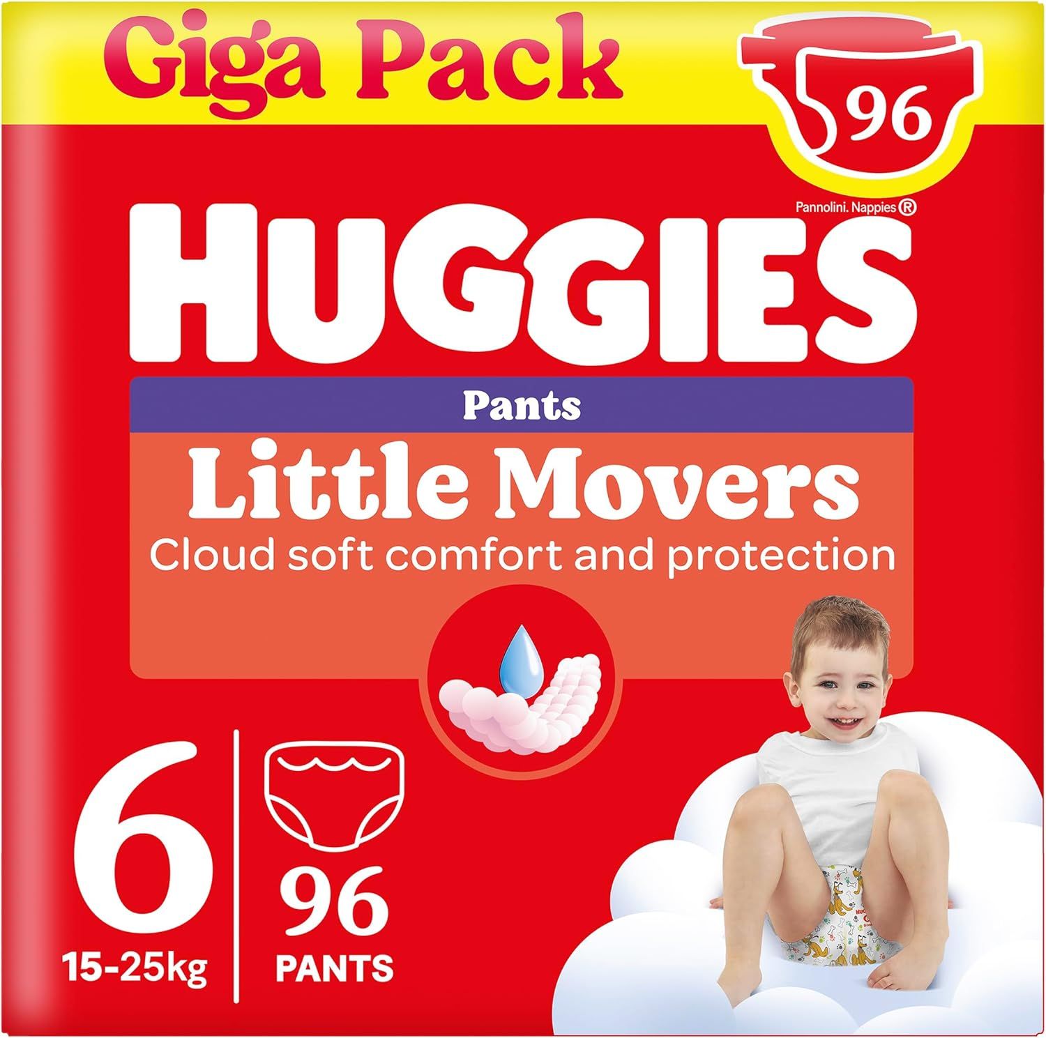 Huggies Pants Little Movers Disney, Baby-Windeln Gr.6 Monatsbox 96 St