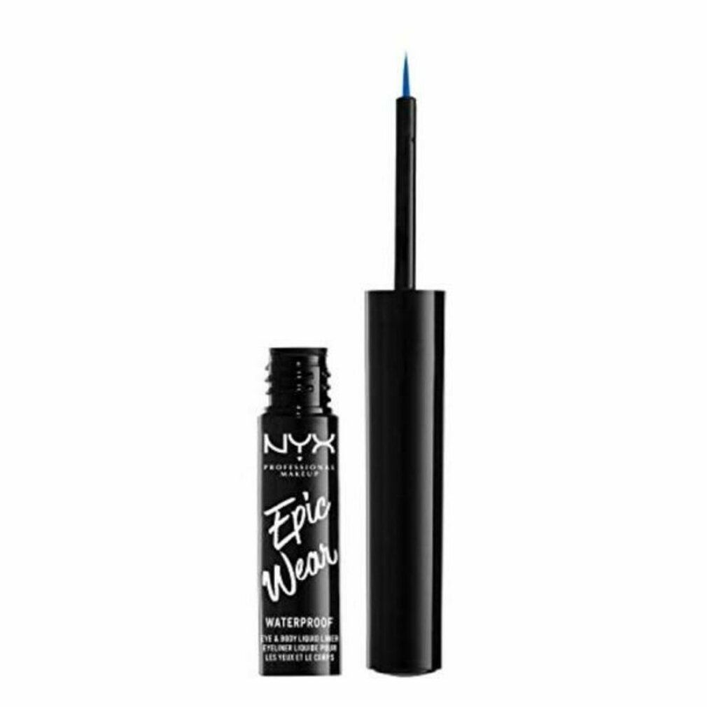 NYX Epic Wear Liquid Liner in Schwarz. Schwarzer Applikator und Fläschchen mit Aufschrift.