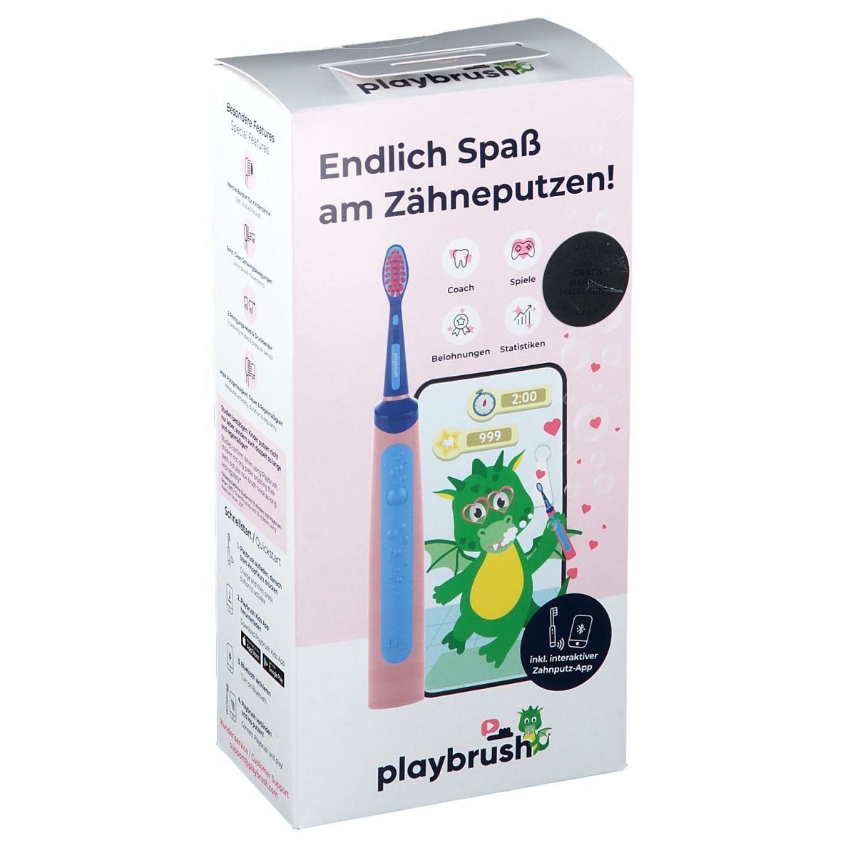 Playbrush Smart Sonic Ersazubürstenkopf, pink