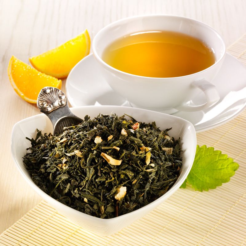 Rauf Tee aromatisierter Grüntee Sencha Sweet Orange 0,1 kg