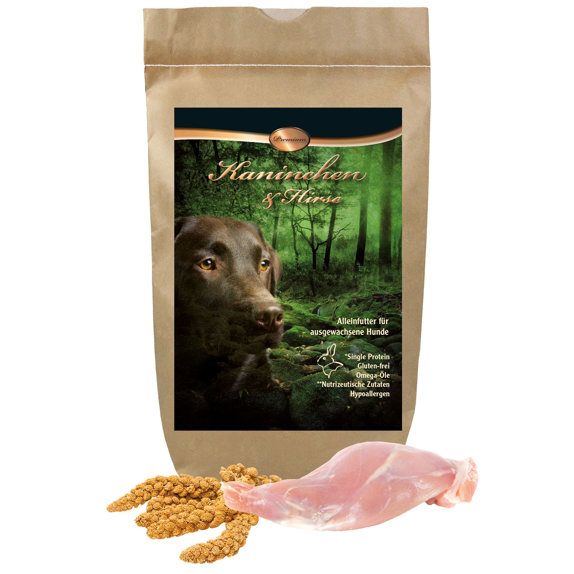 Schecker - Kaninchen und Hirse Premium Trockenfutter - hypoallergen - gutenfrei