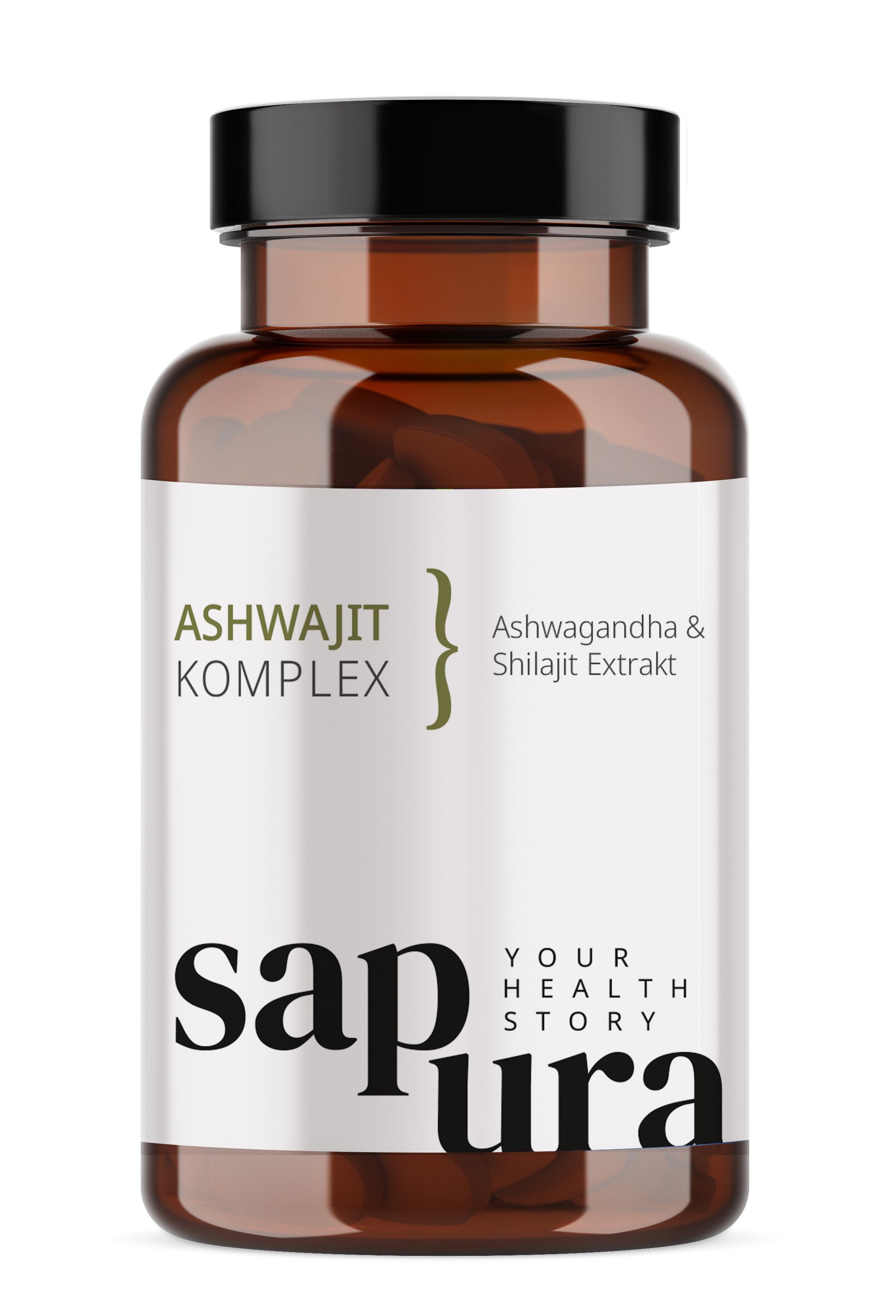 Sapura - Ashwagandha & Shilajit Testo+ für Männer | Ashwajit