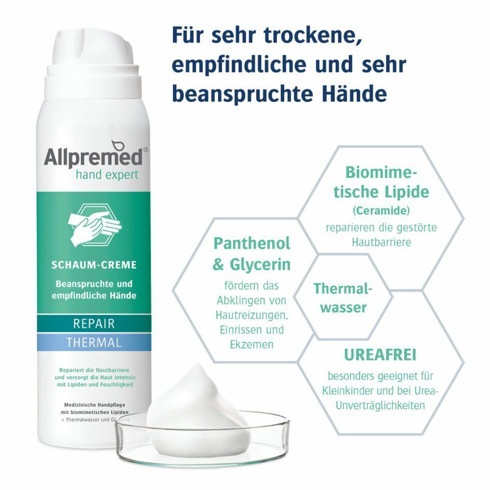 Allpremed® hand expert Lipid Schaum-Creme REPAIR Thermal