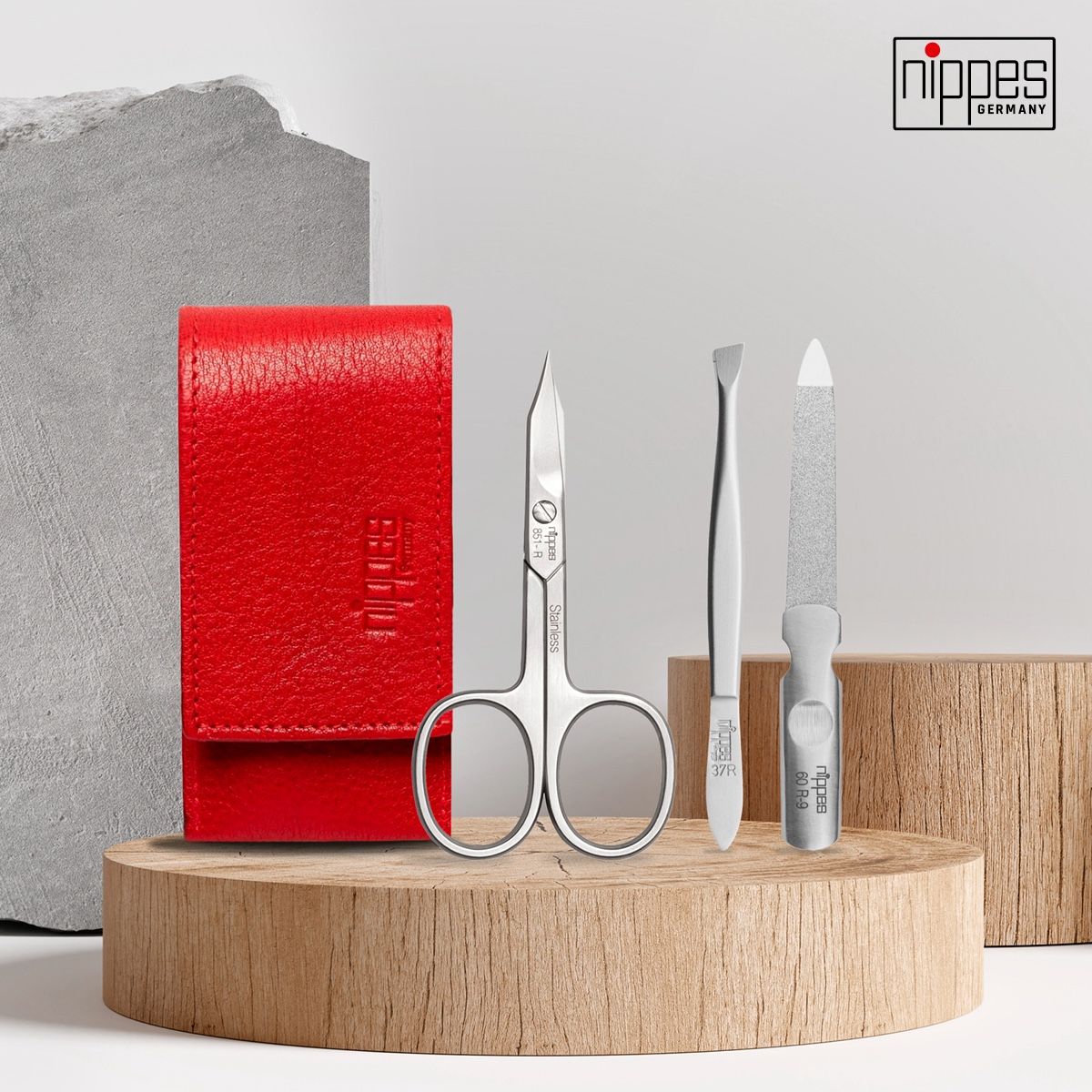 nippes Solingen  Manikür-Etui WILD RED