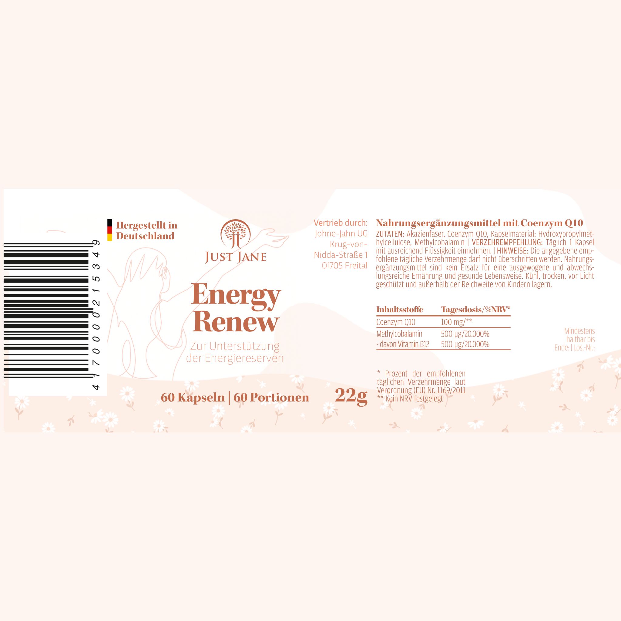 Just Jane® Energy Renew Coenzym Q10 + Vitamin B12