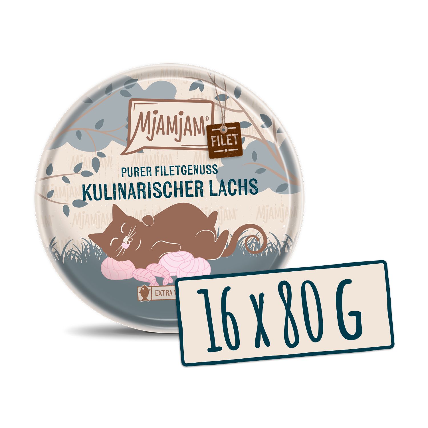 MjAMjAM Purer Filetgenuss - kulinarischer Lachs 16x80 g Futter