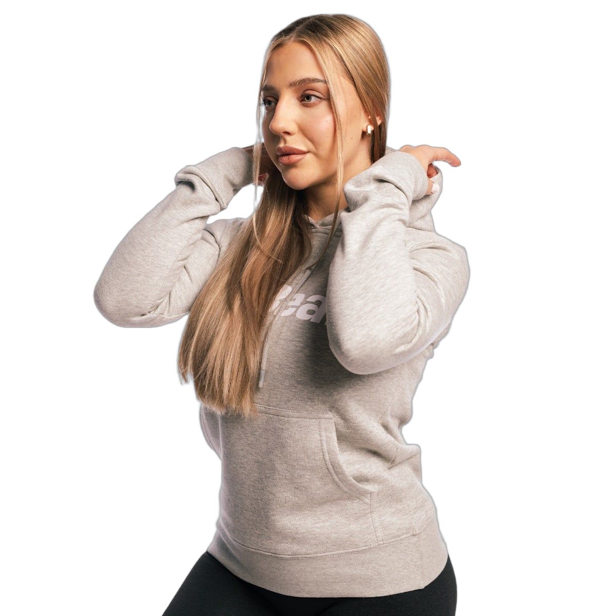 GymBeam Hoodie Damen regular mit Kapuze und Taschen in Grey