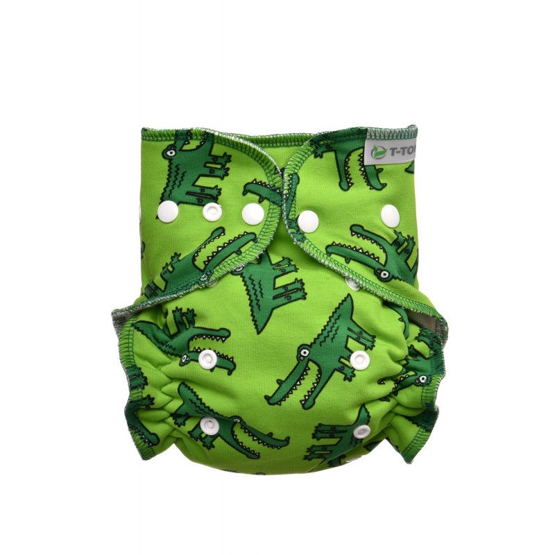 T-TOMI Höschenwindel - Wickel Set Druckknöpfe Crocodiles
