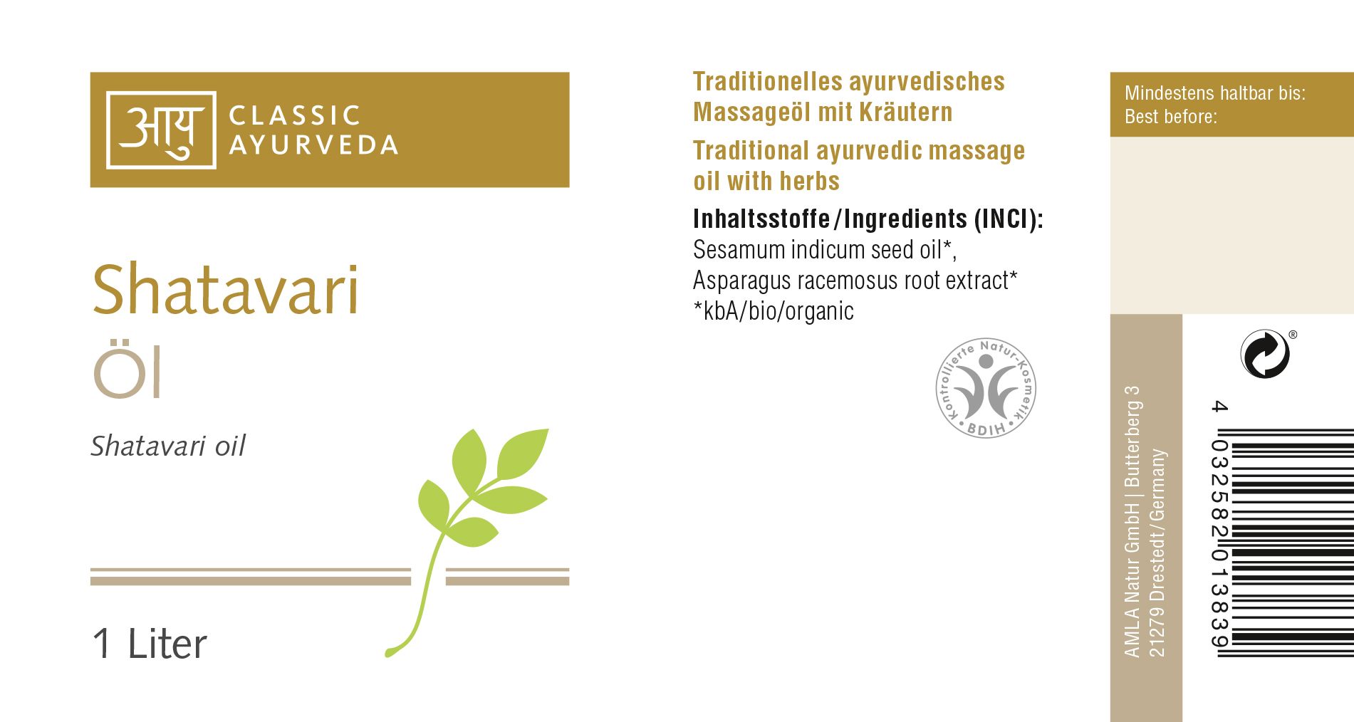 Classic Ayurveda - Shatavari Massageöl