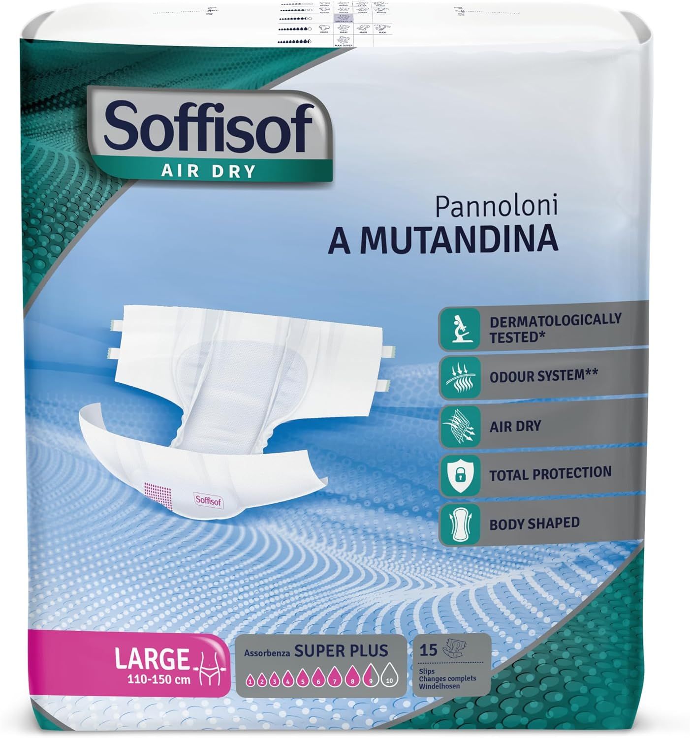 Soffisof Air Dry Windeln für Erwachsene Super Plus
