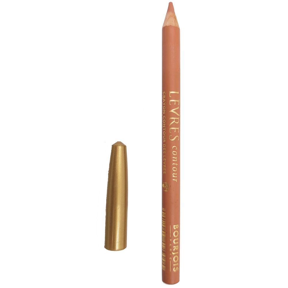 Lippenkonturenstift mit goldener Kappe. Aufschrift: LEVRES contour, Bourjois.