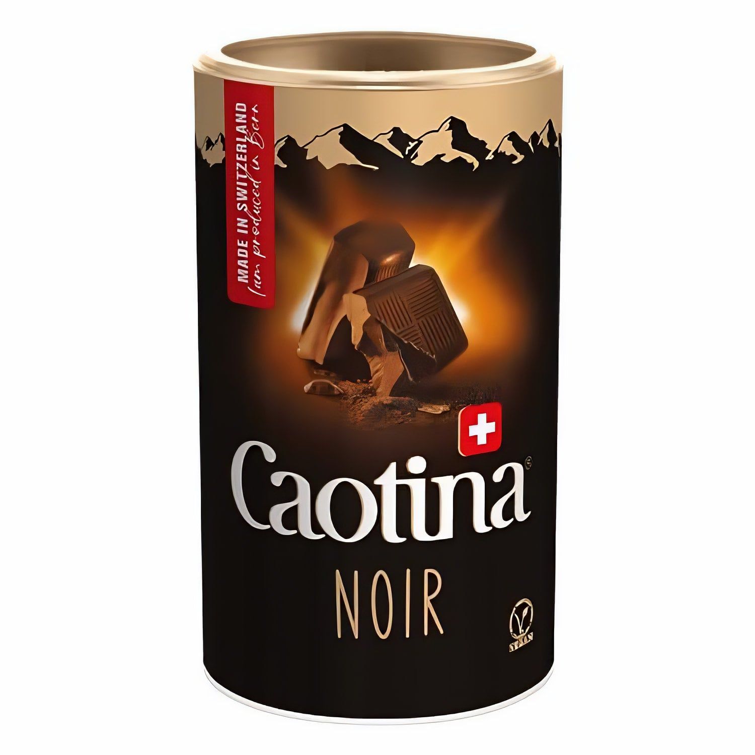 Caotina Noir dunkle Trinkschokolade - Kakao-Pulver 45% Kakaoanteil und dunkler Schweizer Schokolade 450 g Pulver