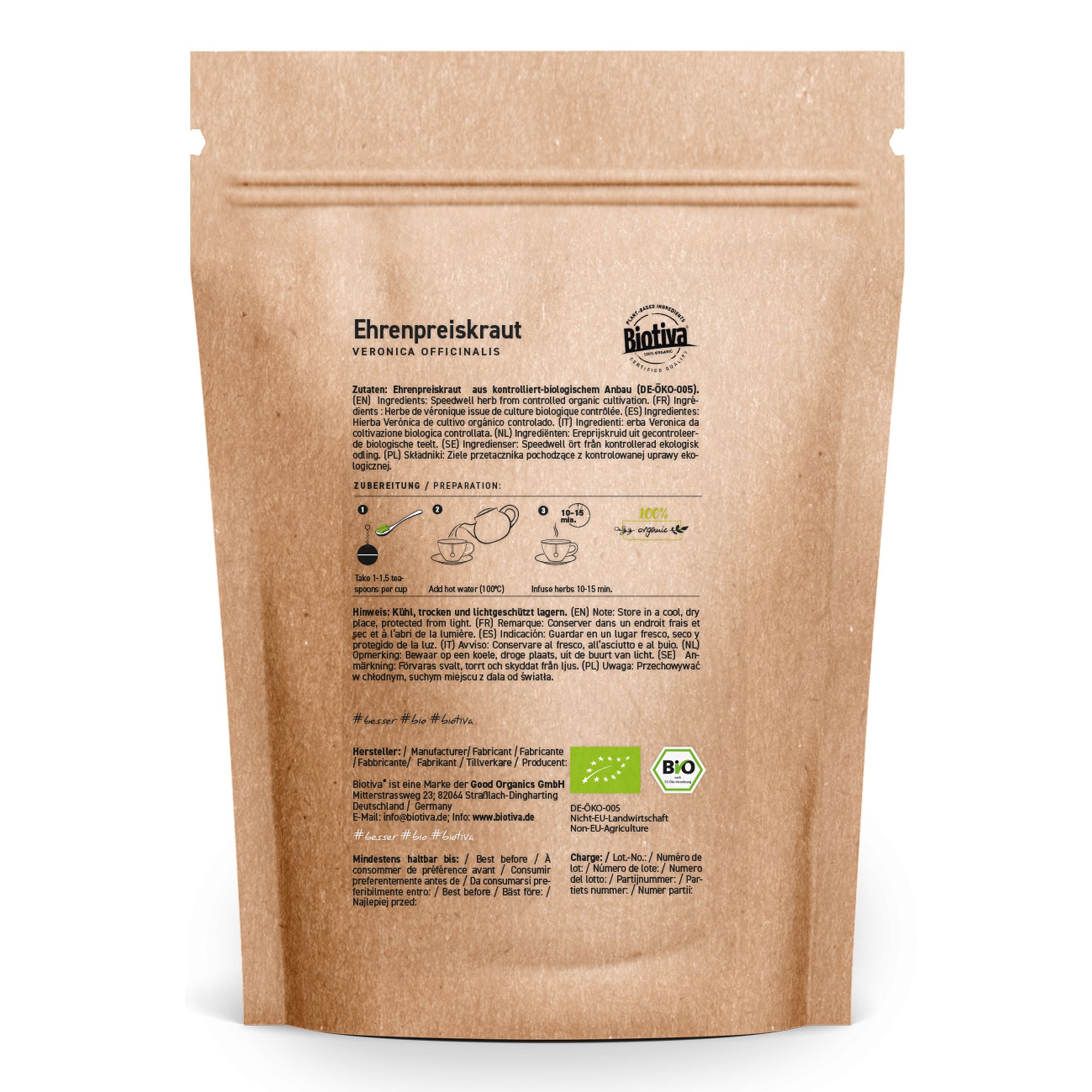 Ehrenpreiskraut Tee Bio