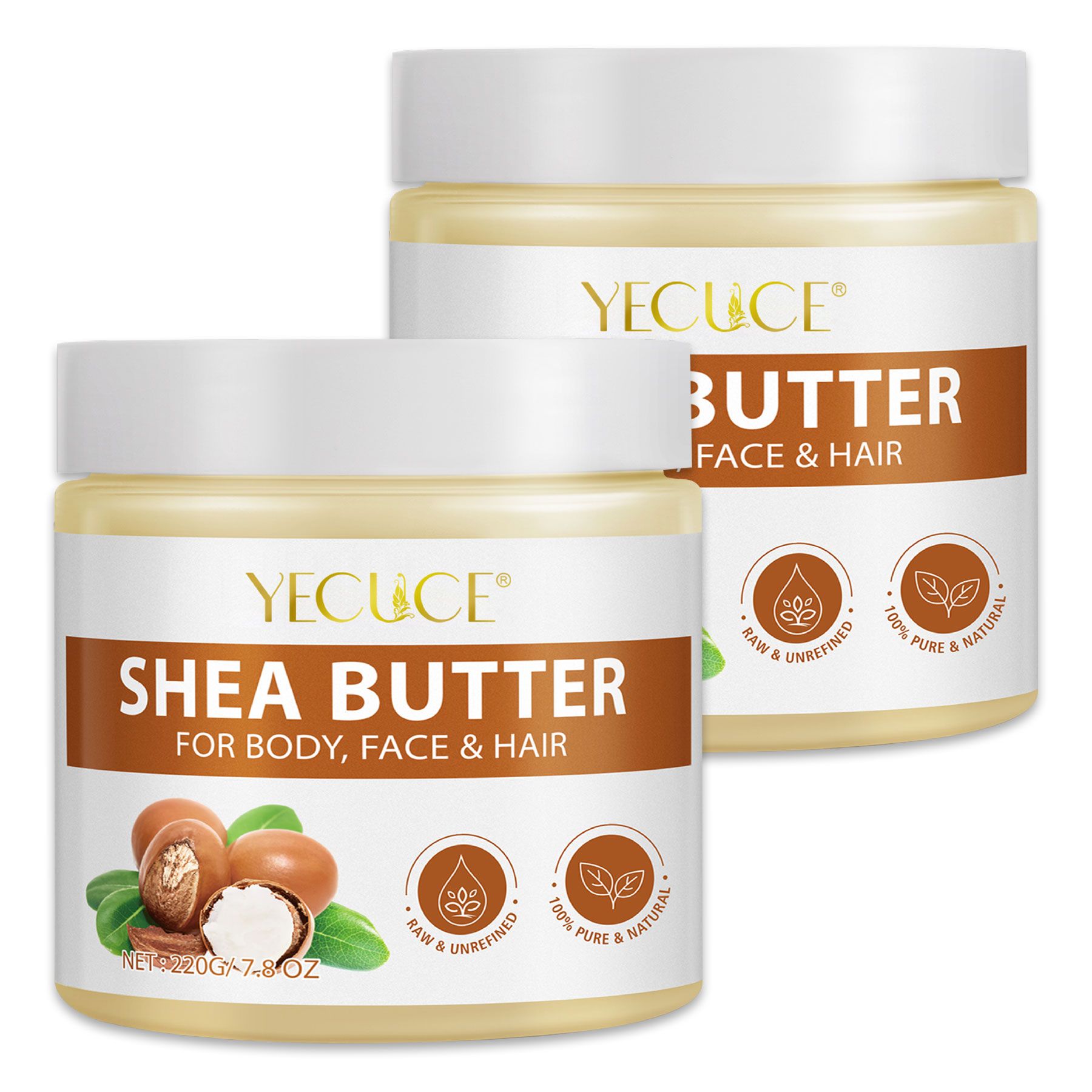P-beauty Crema corpo al burro di karité,100% naturale per la cura della pelle