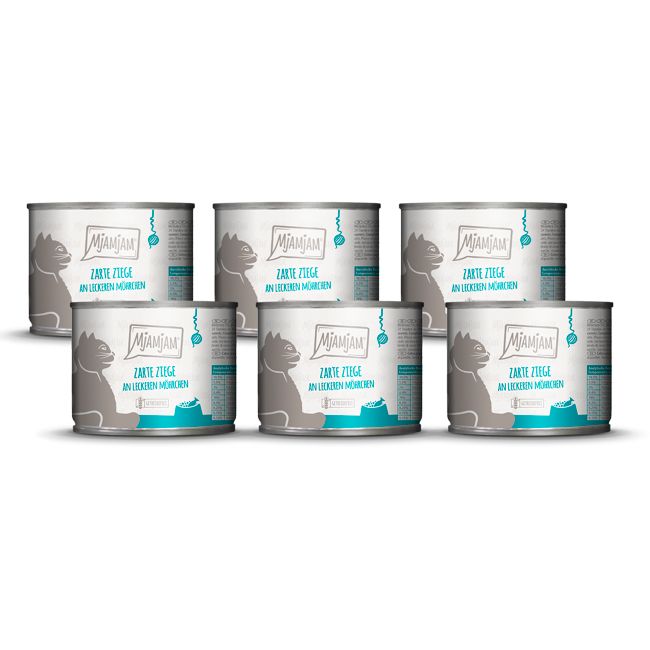 MjAMjAM - zarte Ziege an leckeren Möhrchen 6x200 g Futter