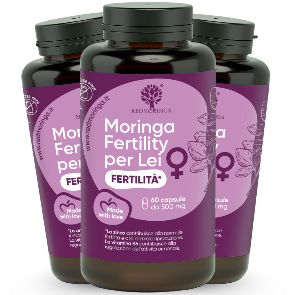 RedMoringa Kinderwunsch Frau Kapseln – Resveratrol, Folsäure, Vitamine & Bio Moringa 180 3 St