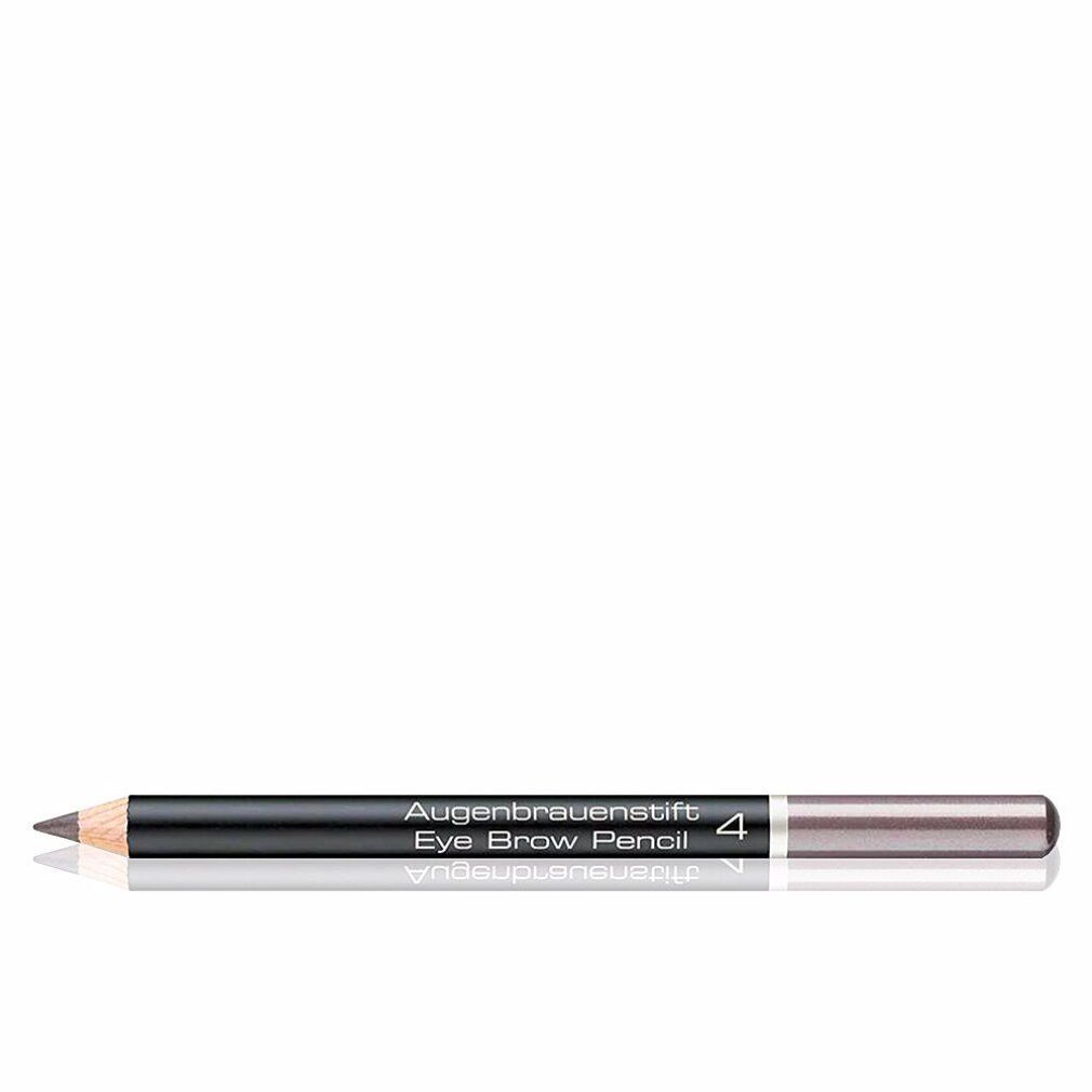 Augenbrauenstift, hellgraubraun, mit schwarzem Schaft. Aufschrift: Augenbrauenstift, Eye Brow Pencil 4.