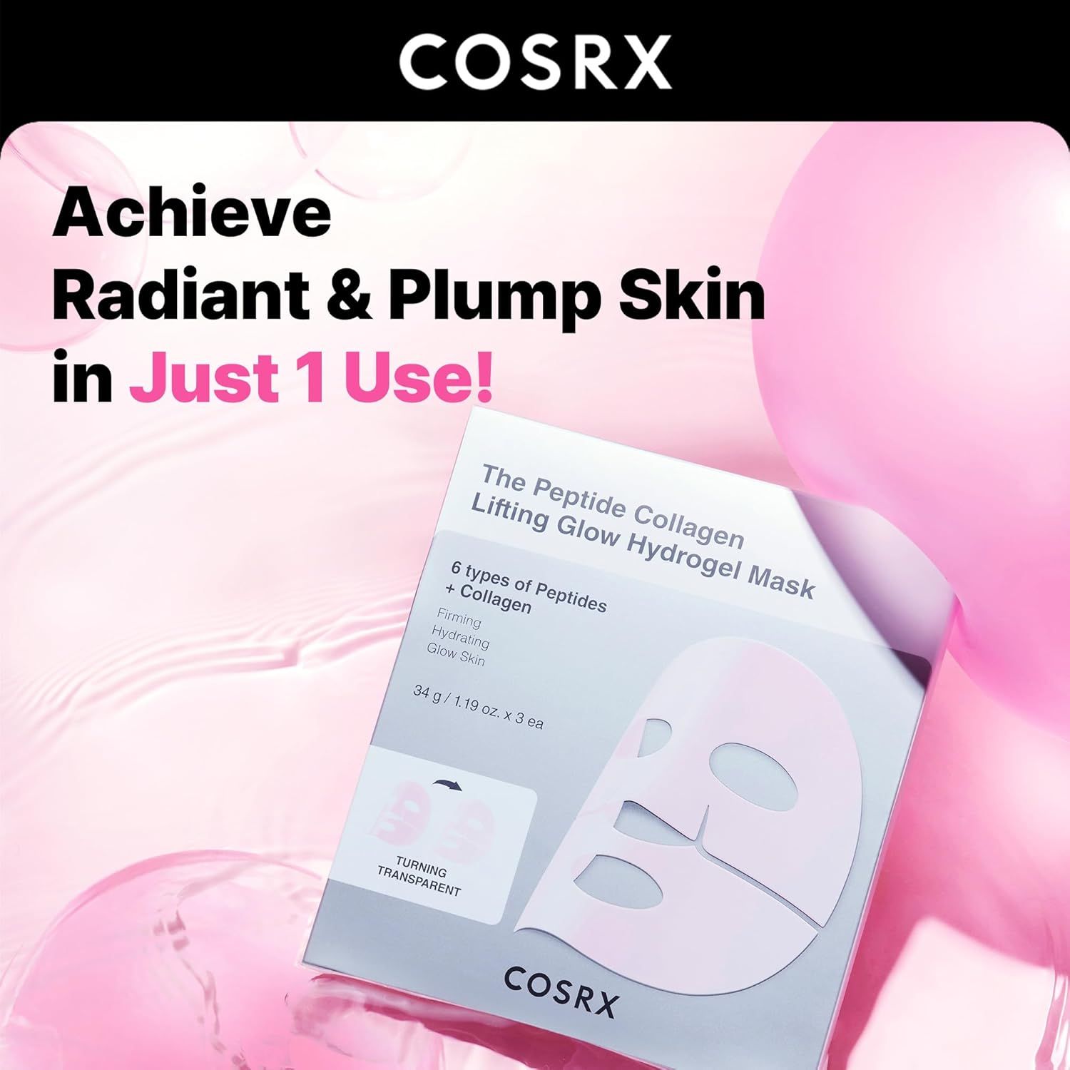 COSRX the Peptide Collagen Lifting Glow Hydrogel Mask