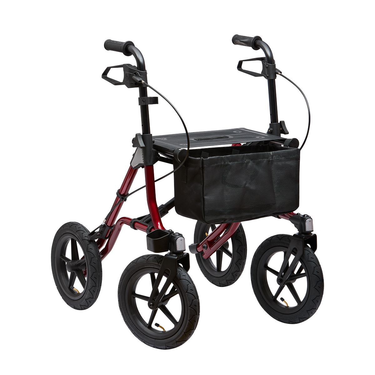 Dietz Taima XC Air Rollator rot, 12' Luftbereifung, 9,1 kg 1 St
