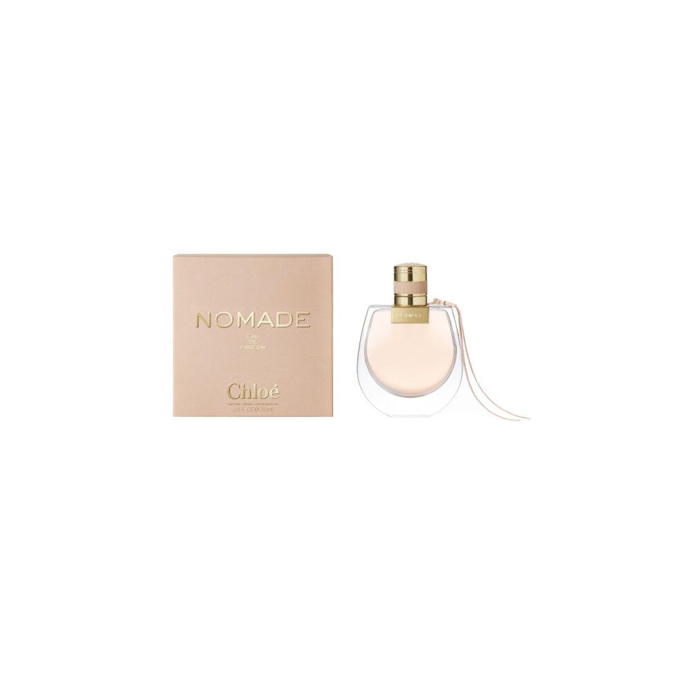 Parfümflasche und Verpackung. Aufschrift: NOMADE, Eau de Parfum, Chloé.