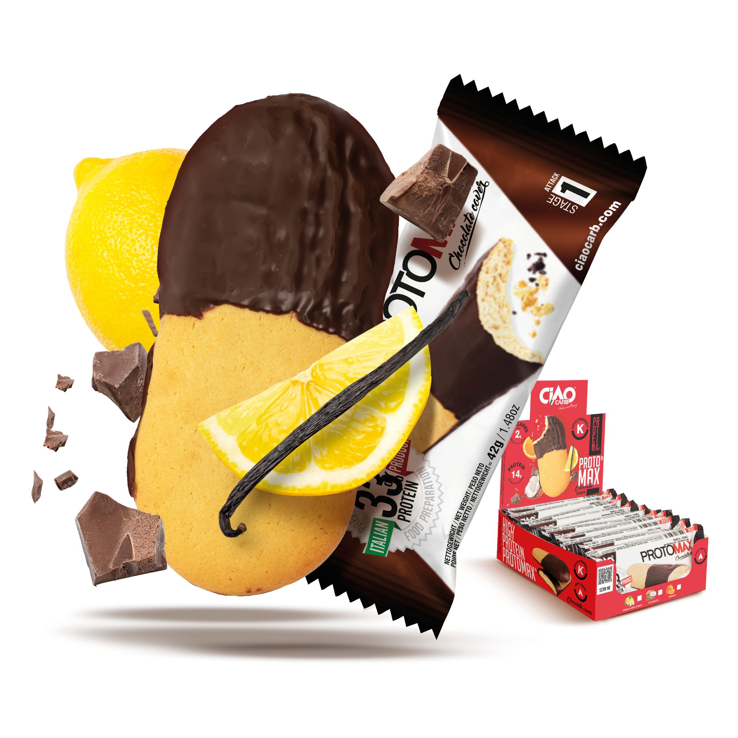 CIAOCARB Lemonchoc Vaniglia Limone Protein Line
