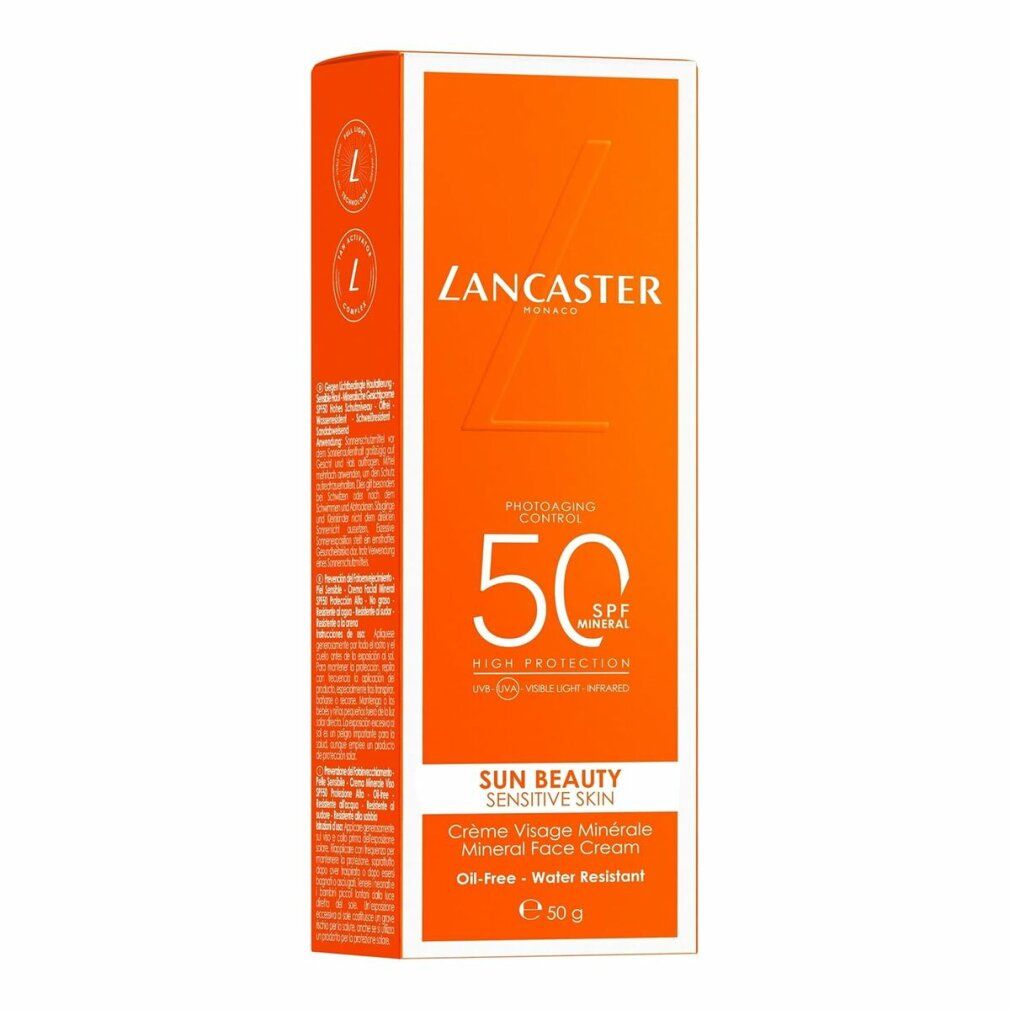 Verpackung und Tube von Lancaster Sonnenschutz, LSF 50, Mineral.