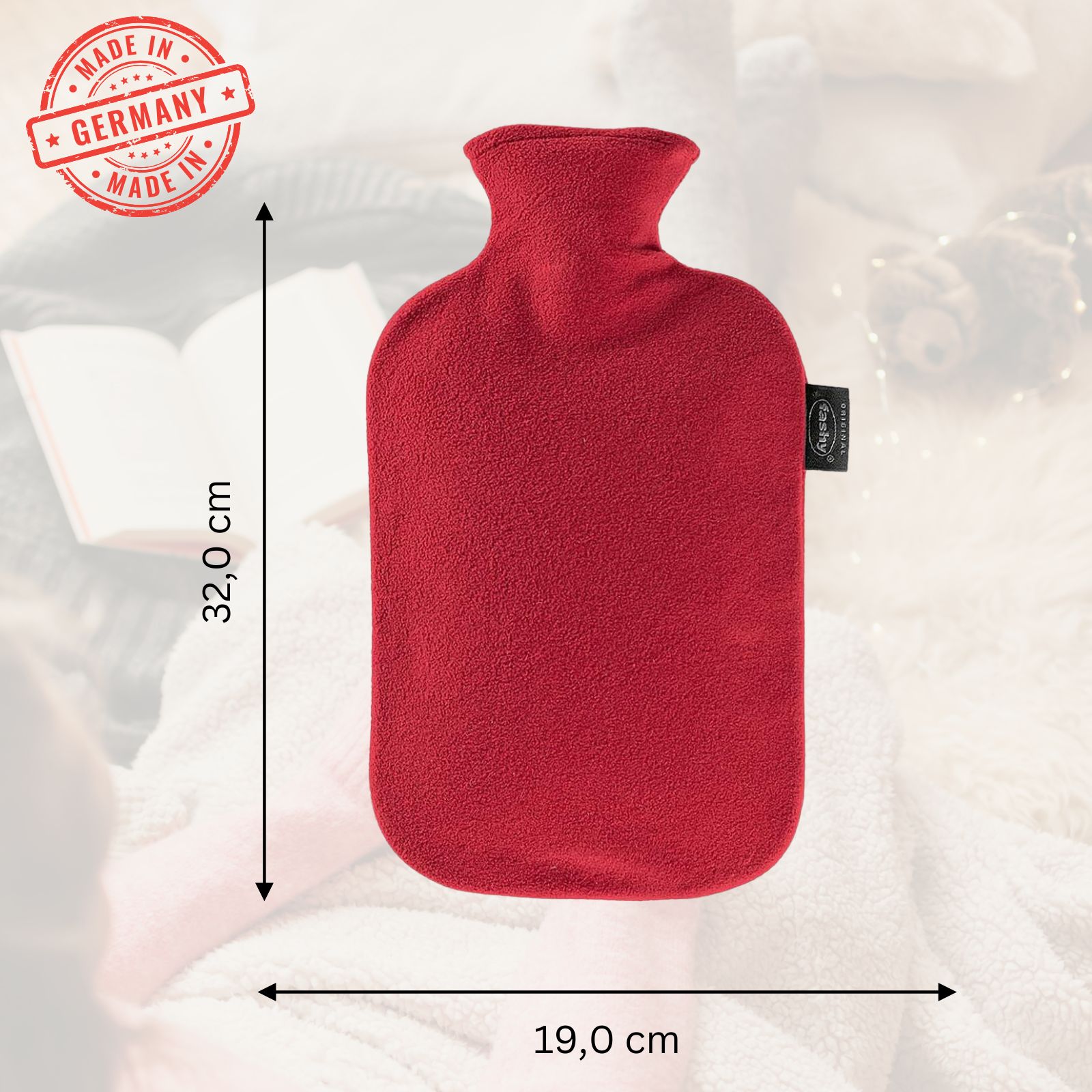 Fashy Wärmflasche mit Fleecebezug 2,0 l