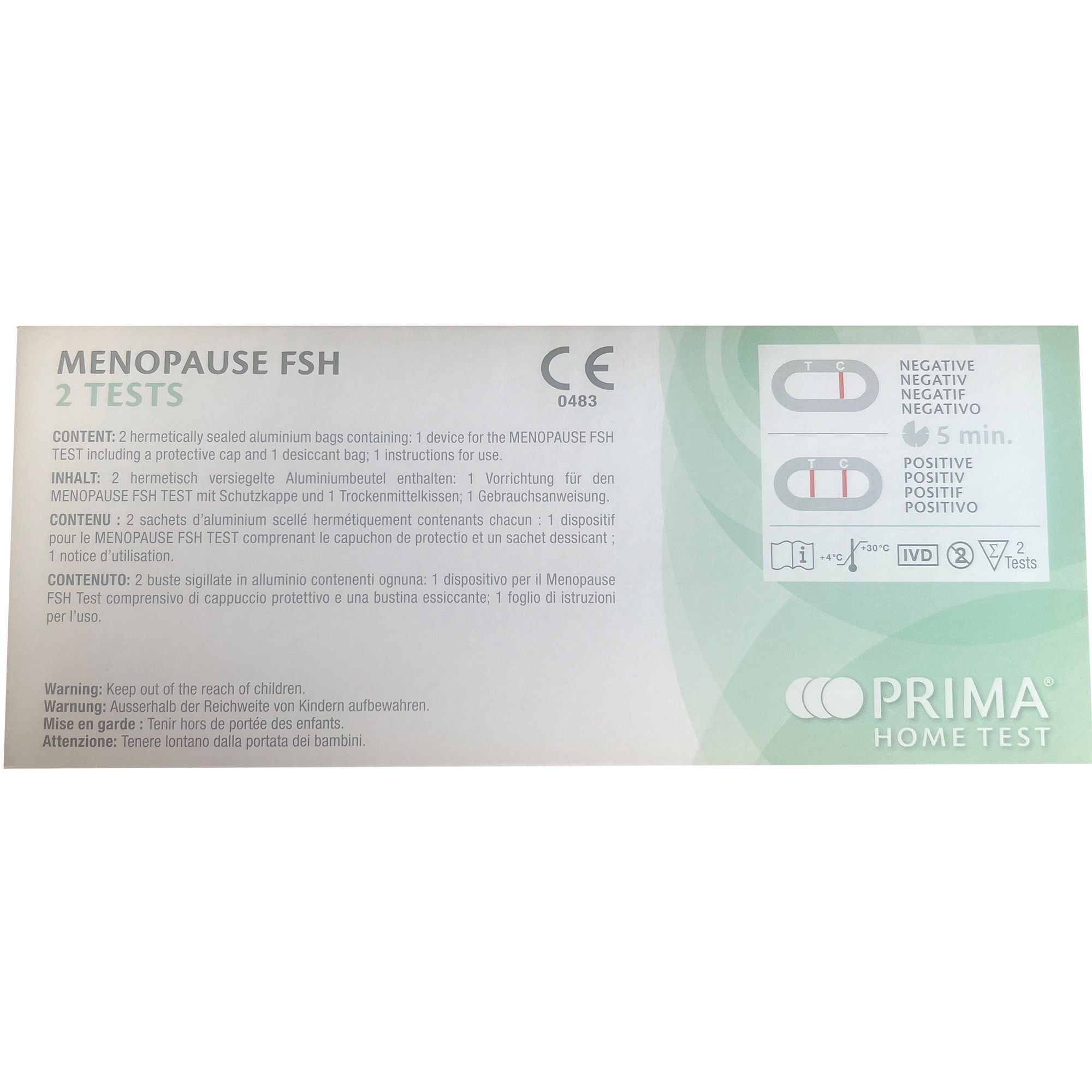 Prima Menopause FSH Home Test 2 St