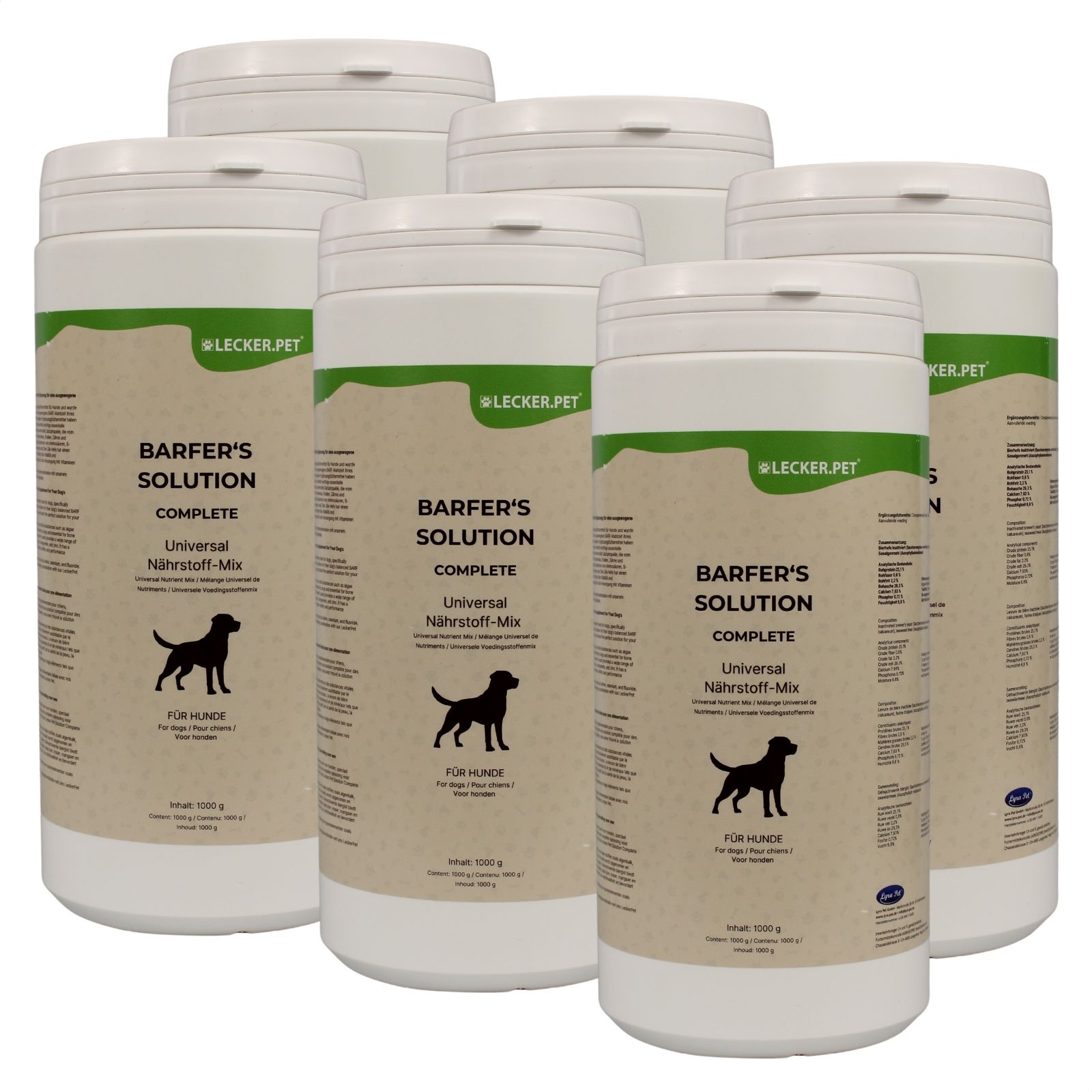 Lecker.Pet® Barfer's Solution Complete Universal Nährstoff Mix Pulver für Hunde 6 kg Nicht relevant