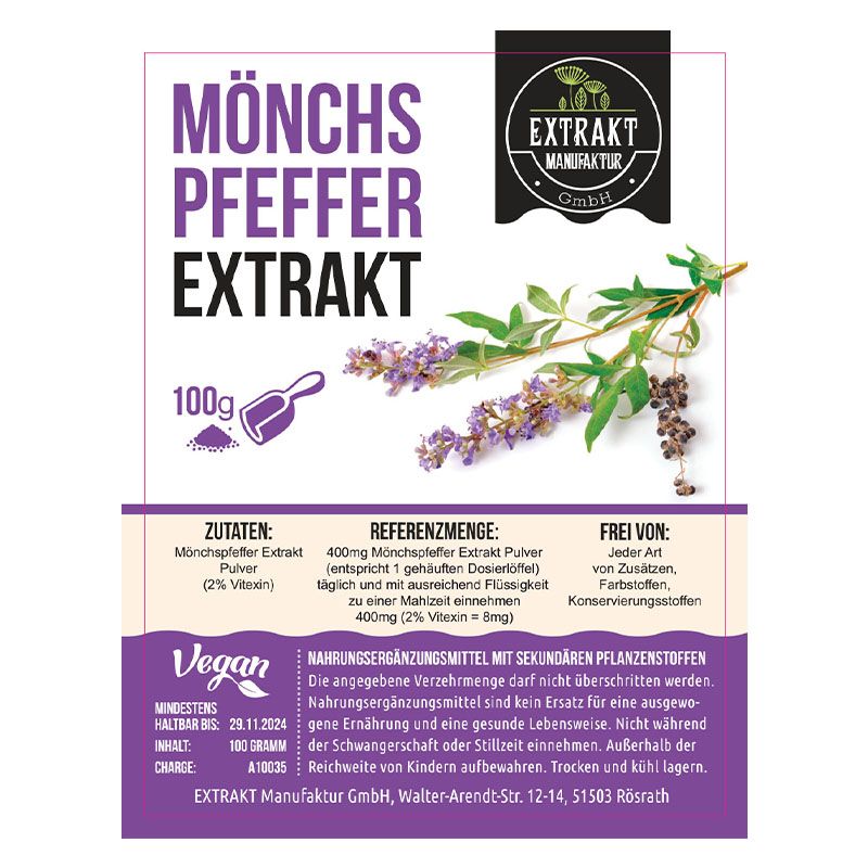 Extrakt Manufaktur Mönchspfeffer Extrakt Pulver