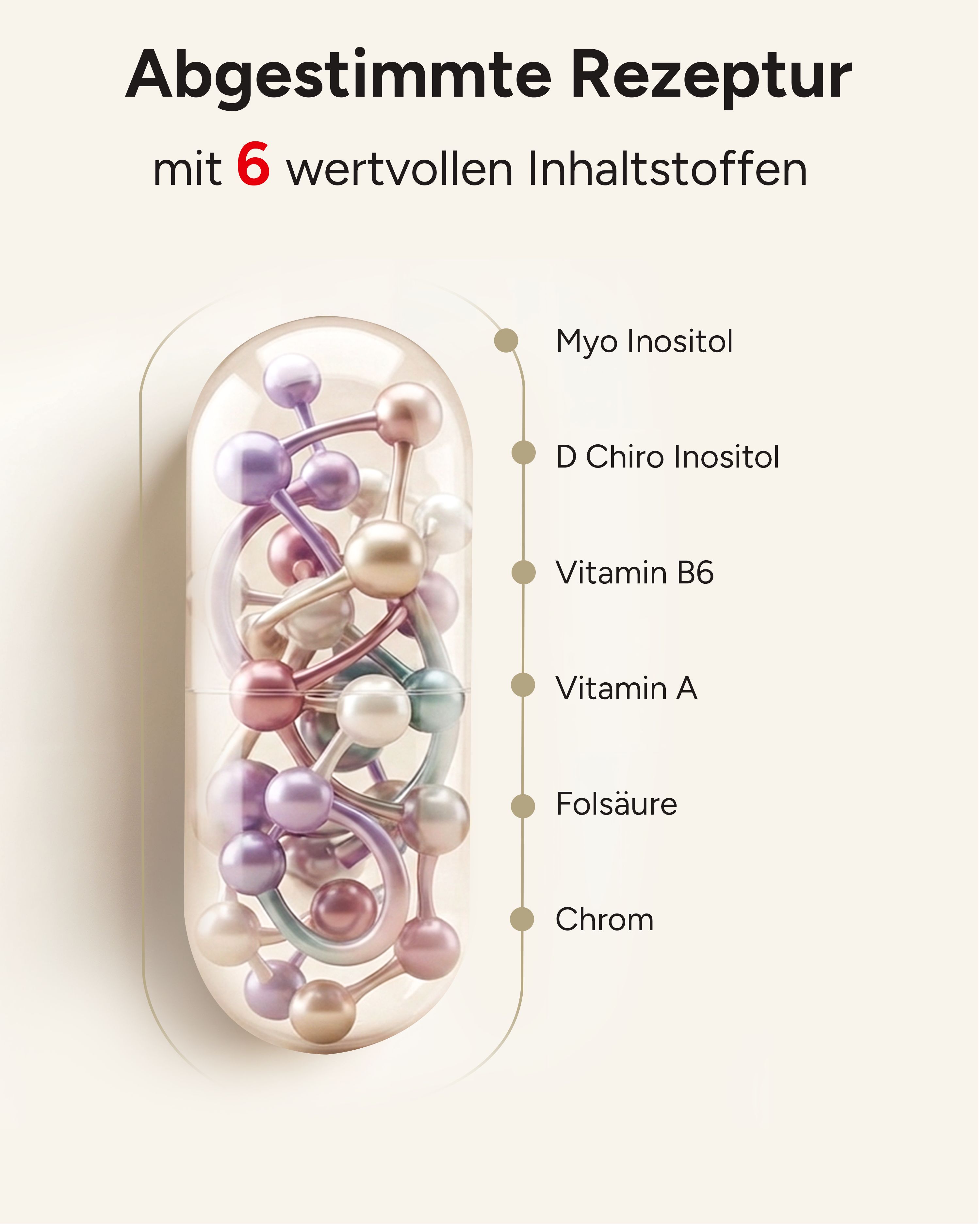 plantomol® Myo Inositol kombiniert D-Chrio-Inositol sowie Chrom B6 & Folsäure