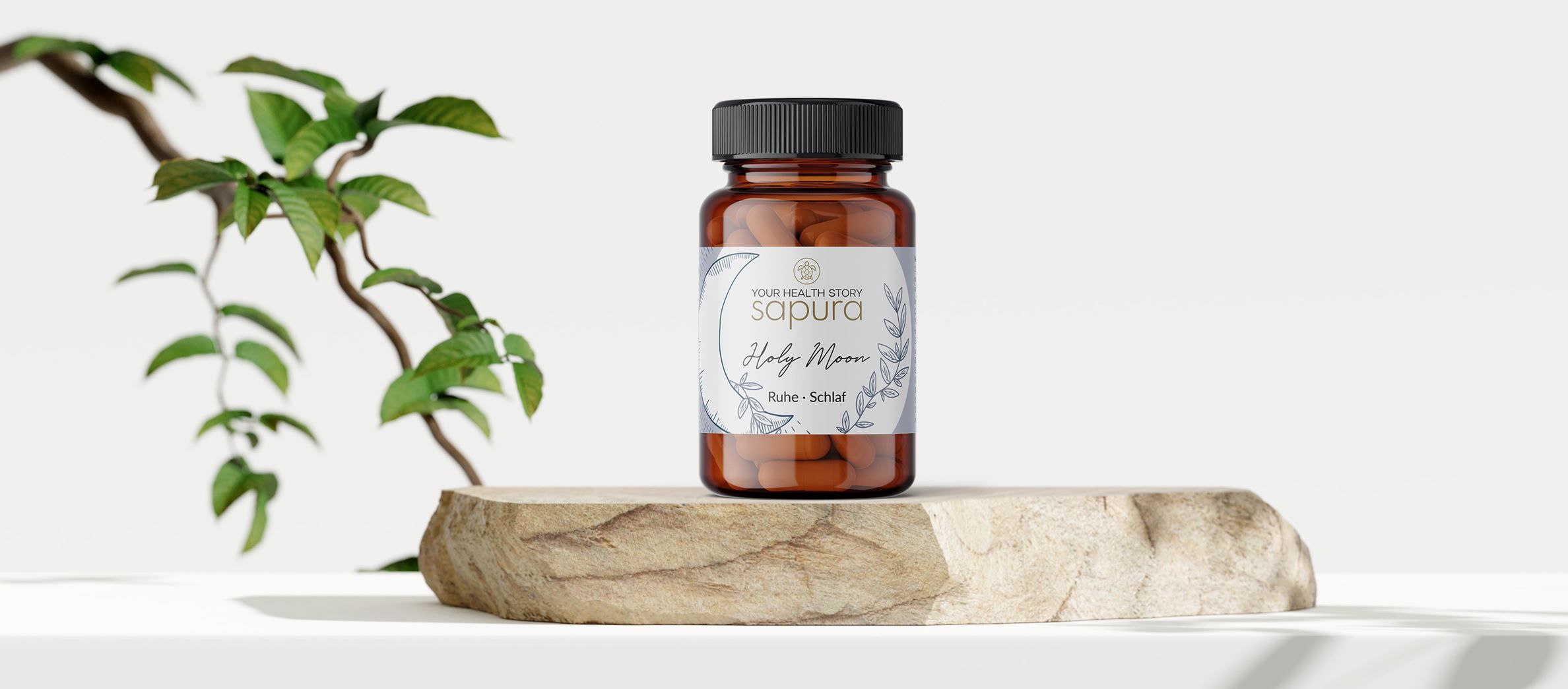 Holy Moon MultiKomplex - Schlafkapseln mit Duo-Formel - Einschlafhilfe Melatonin Baldrian | SAPURA®