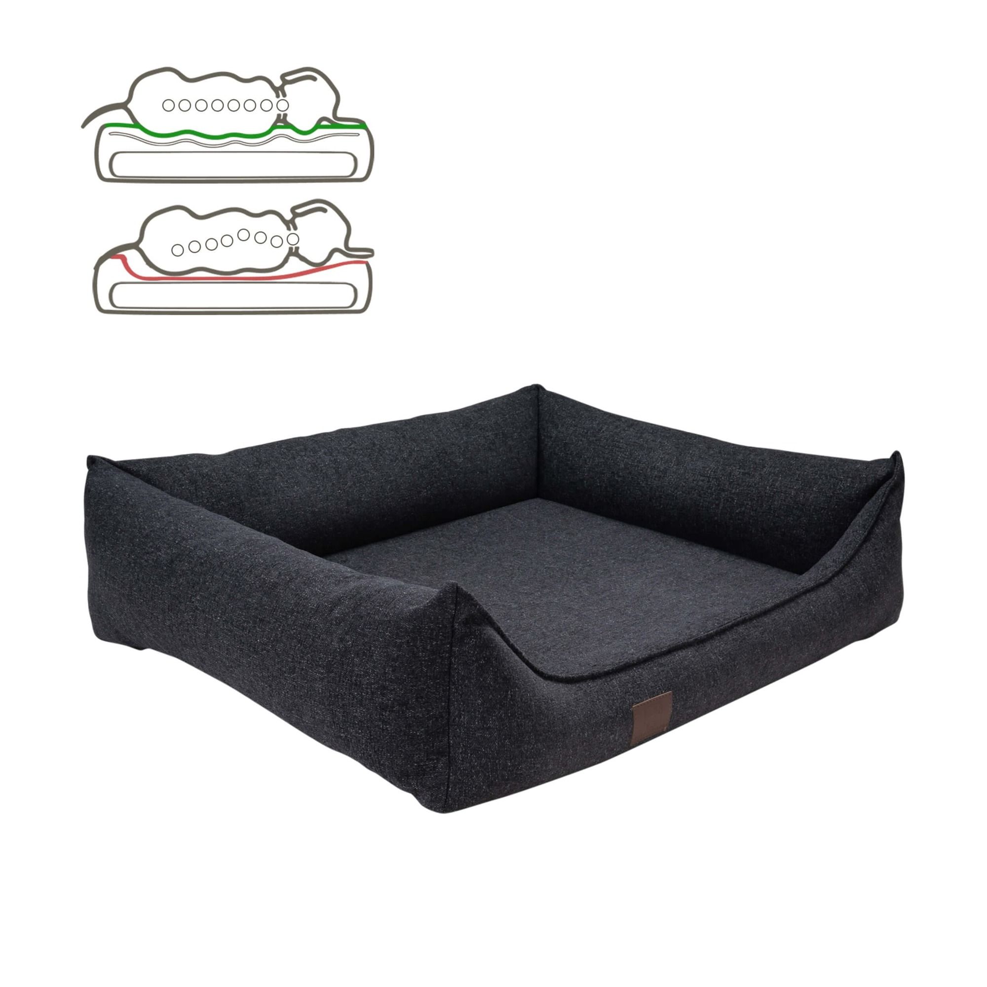 orthopädisches Hundebett "Tessa", Easy Clean-Webstoff, Farbe Dunkelgrau 100 x 80