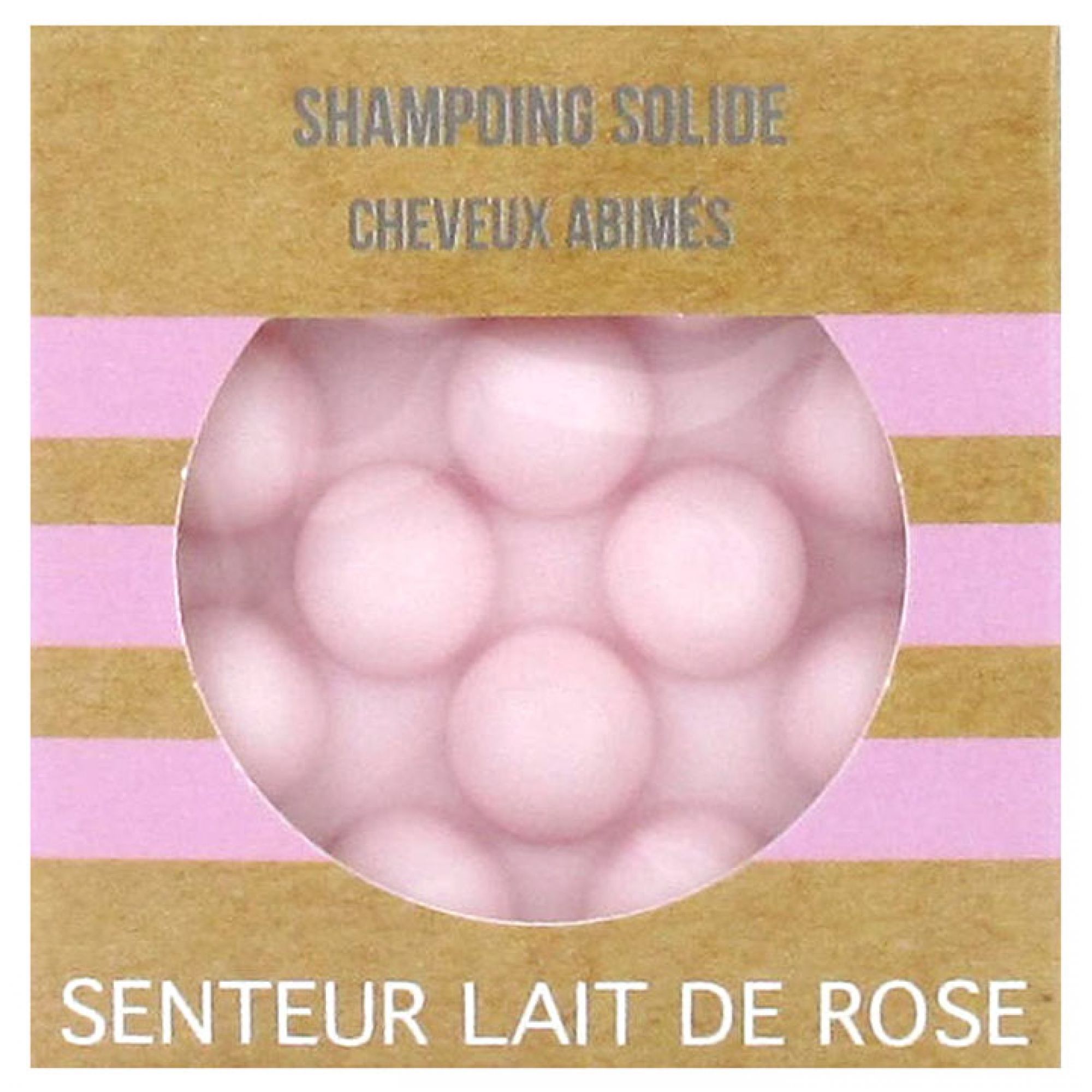 Valdispharm Solid Shampoo Geschädigtes Haar Duft Rose Milch 55 g 6x3x6 cm