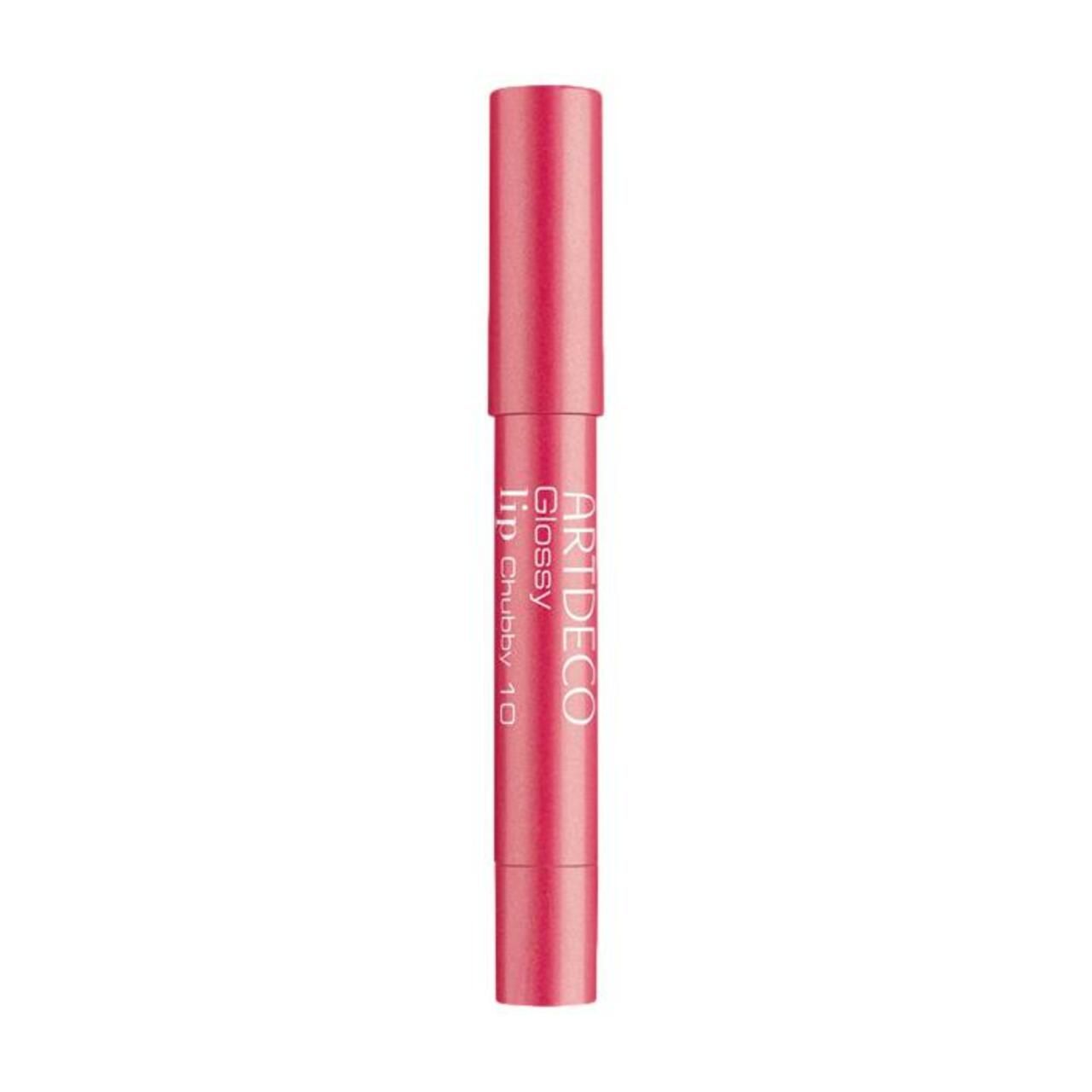 Artdeco Glossy Lip Chubby, rosa Lippenstift mit geschlossenem Deckel. Aufschrift: Glossy Lip Chubby 10.