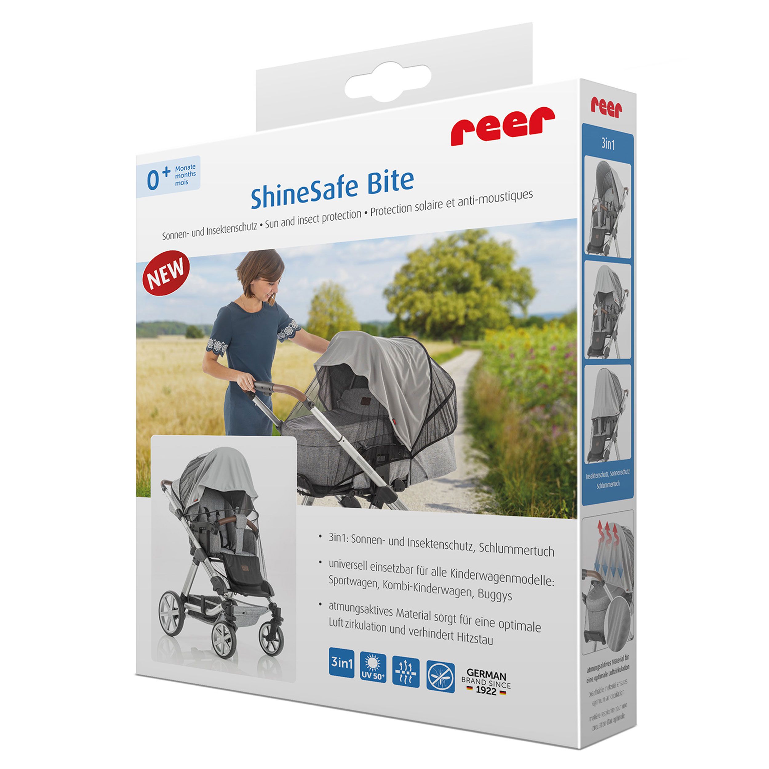 reer ShineSafe Bite Sonnen- und Insektenschutz für Kinderwagen